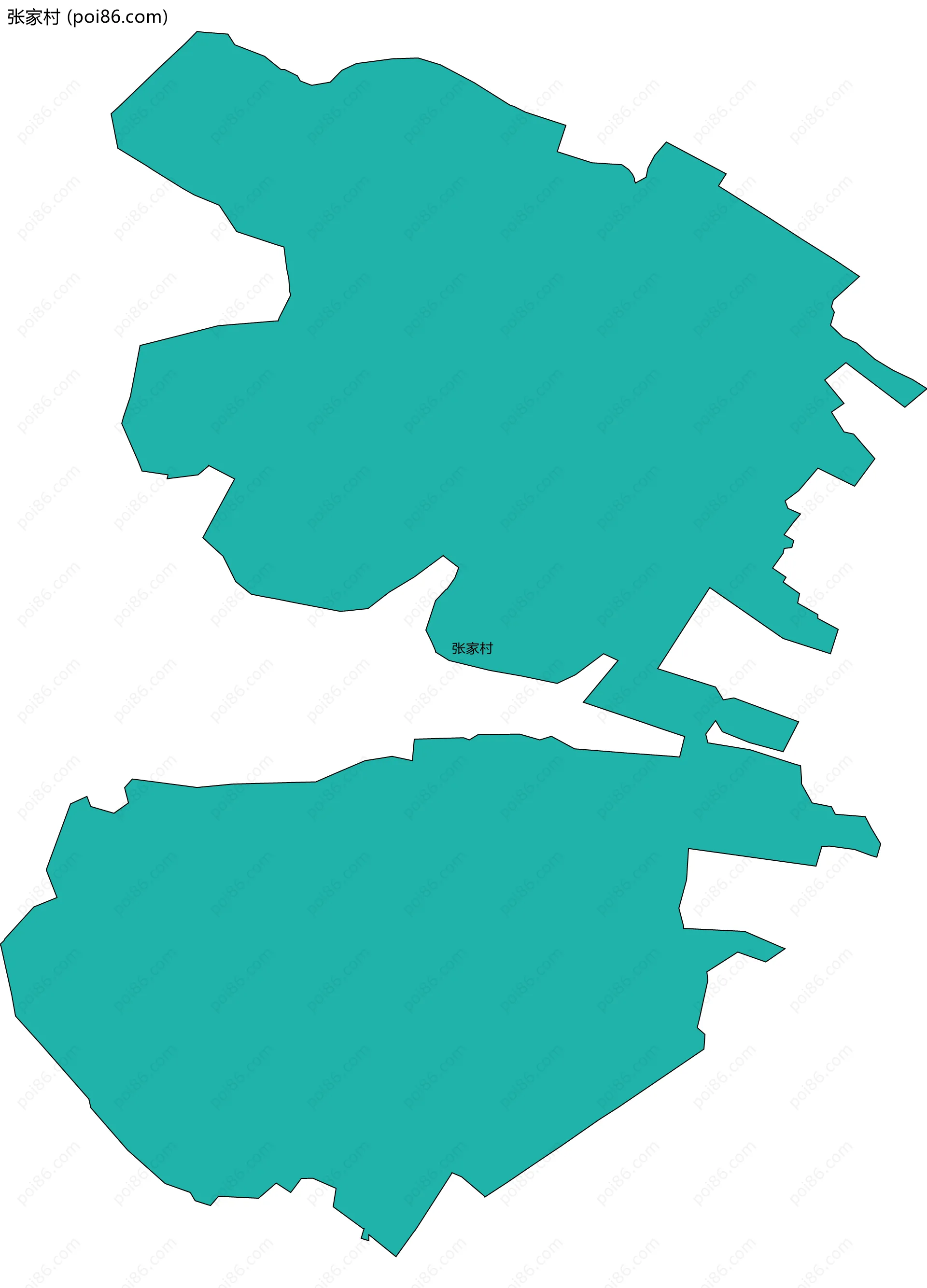 张家村边界地图