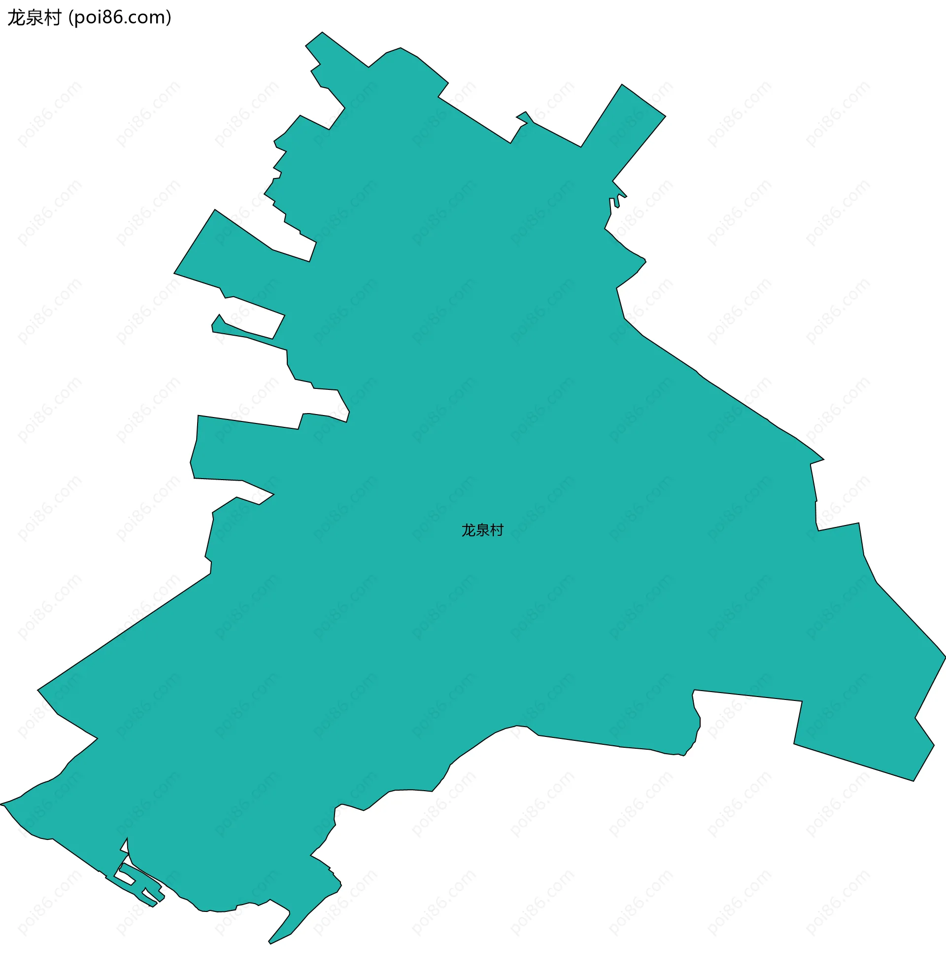 龙泉村边界地图