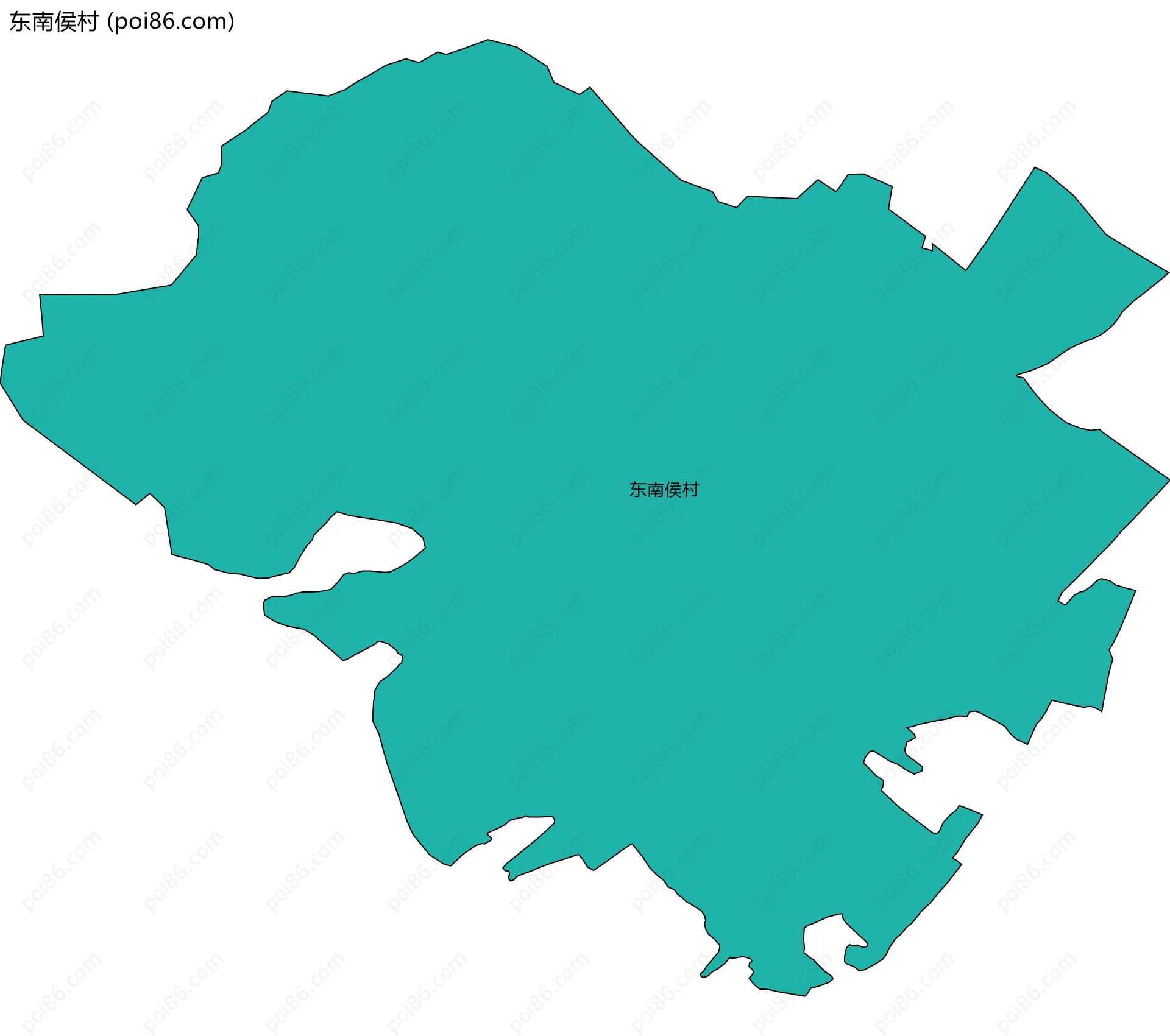 东南侯村边界地图