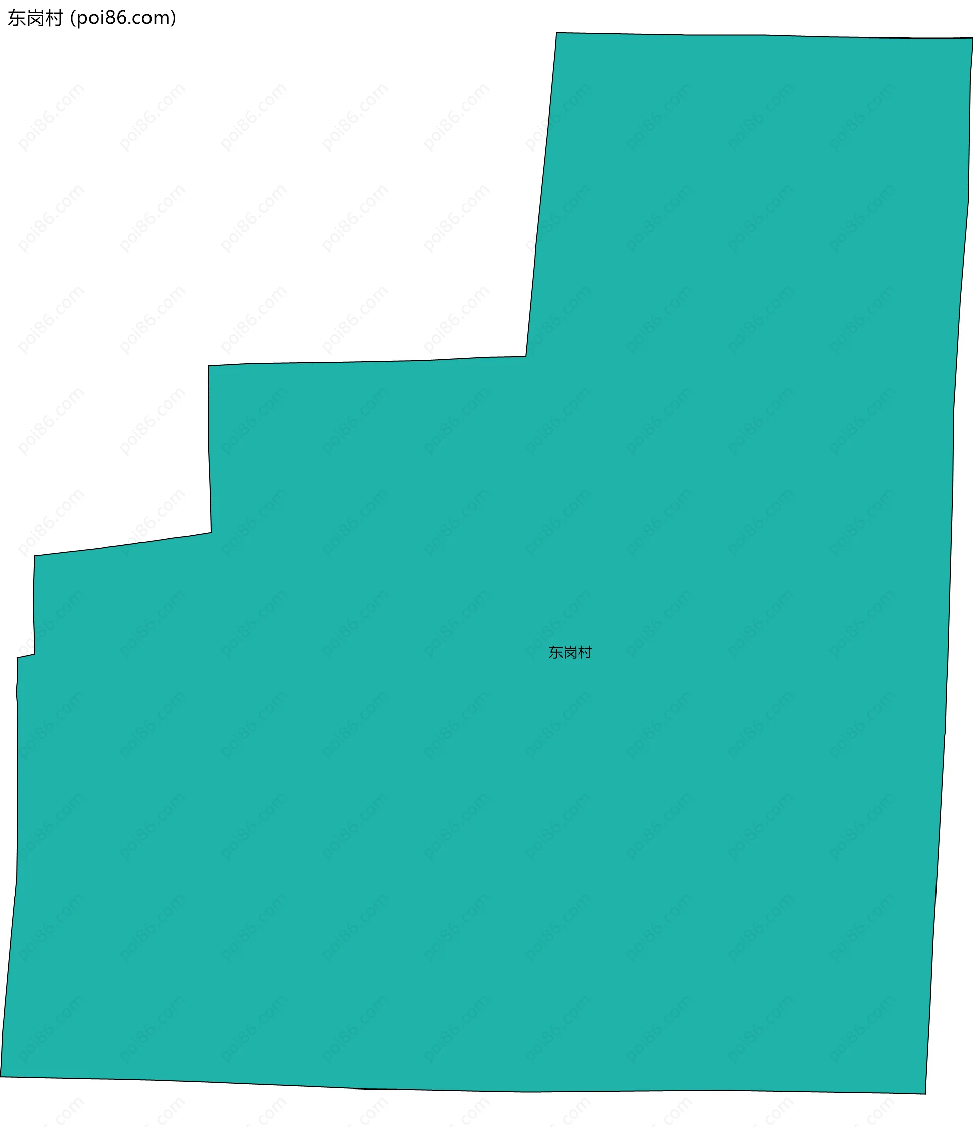 东岗村边界地图