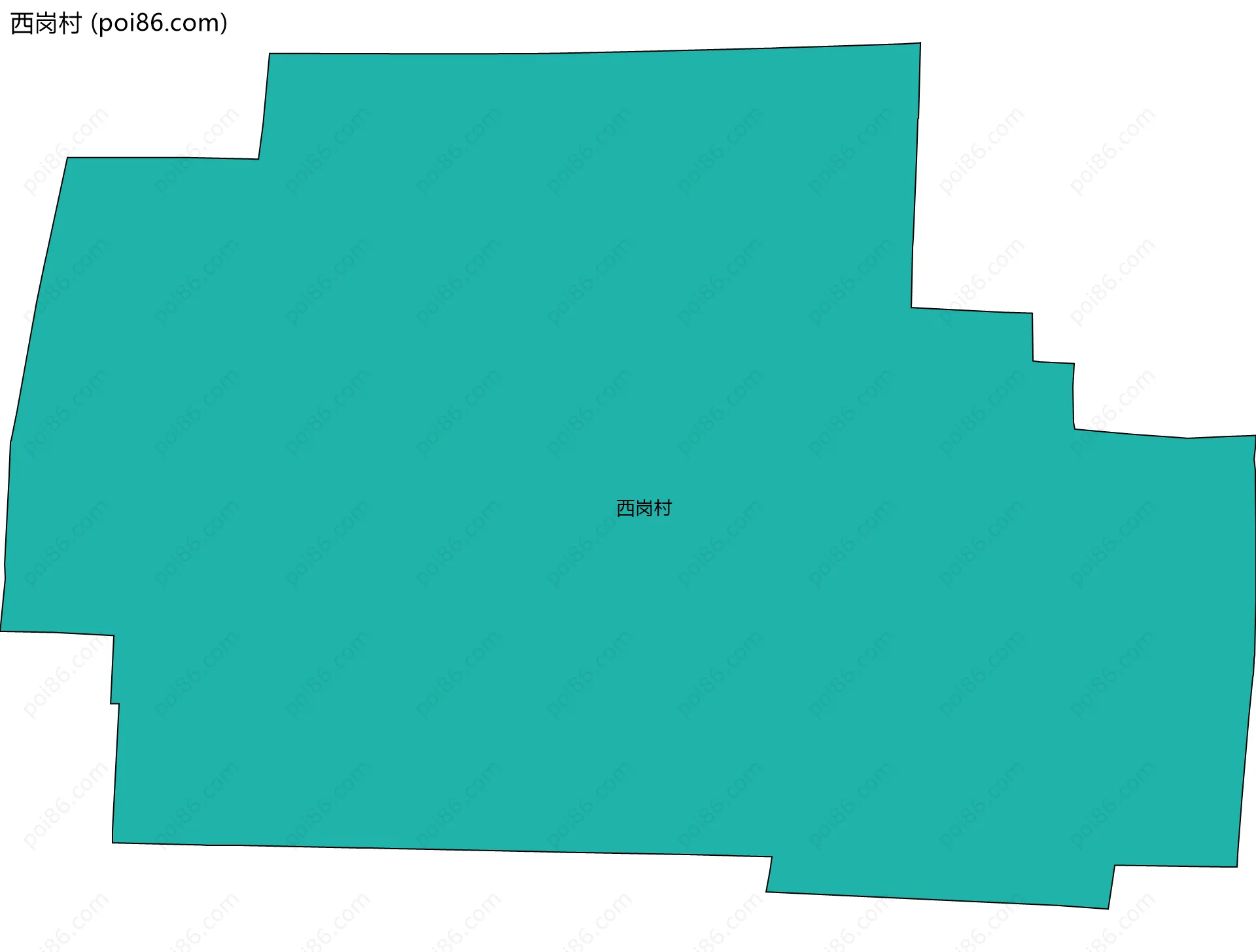 西岗村边界地图