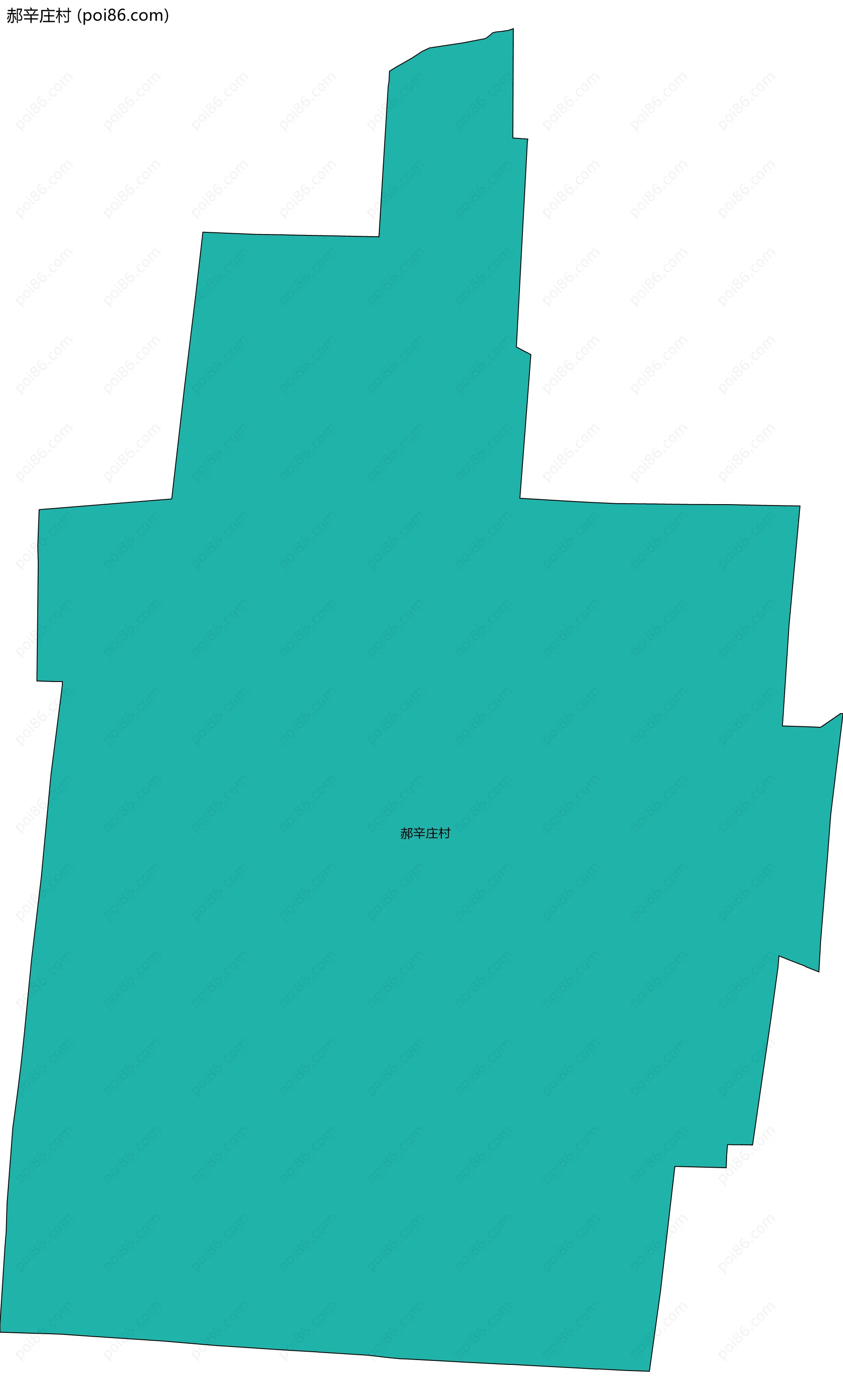 郝辛庄村边界地图