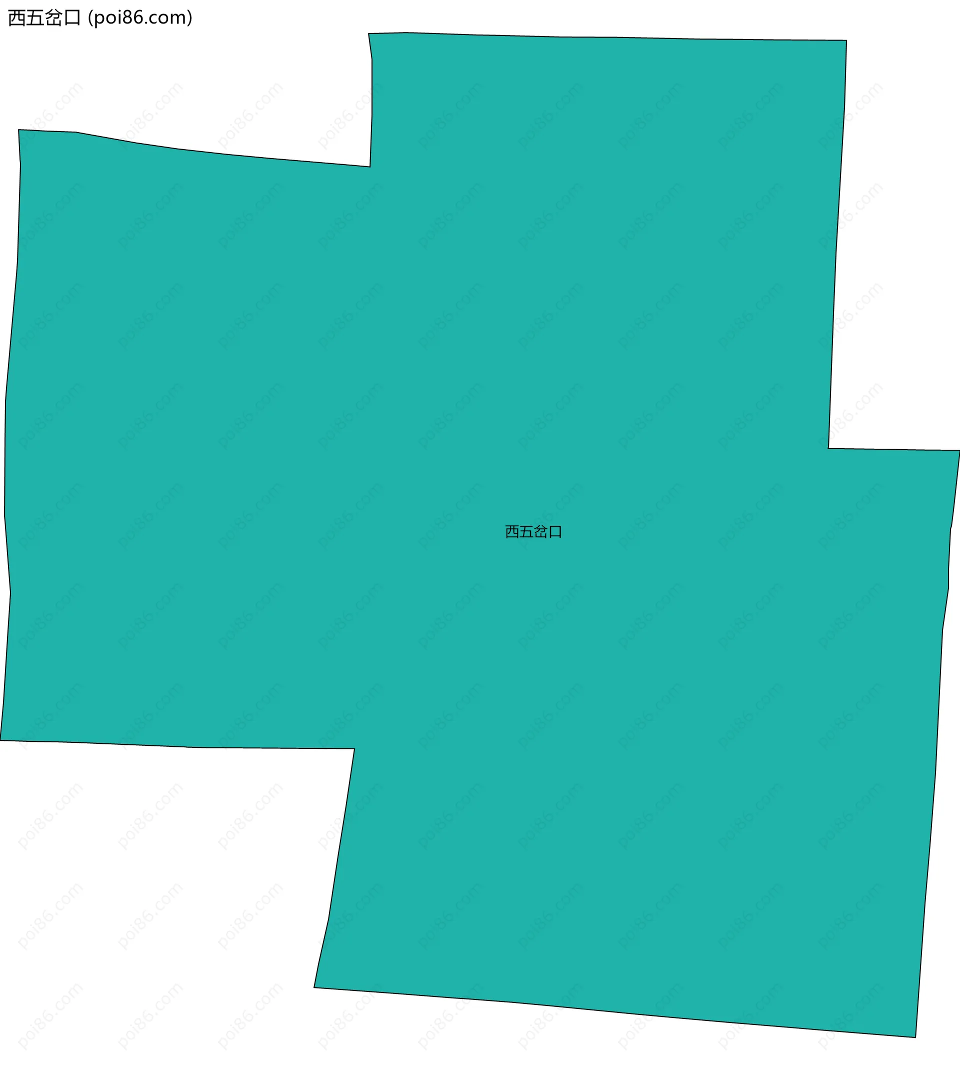 西五岔口边界地图