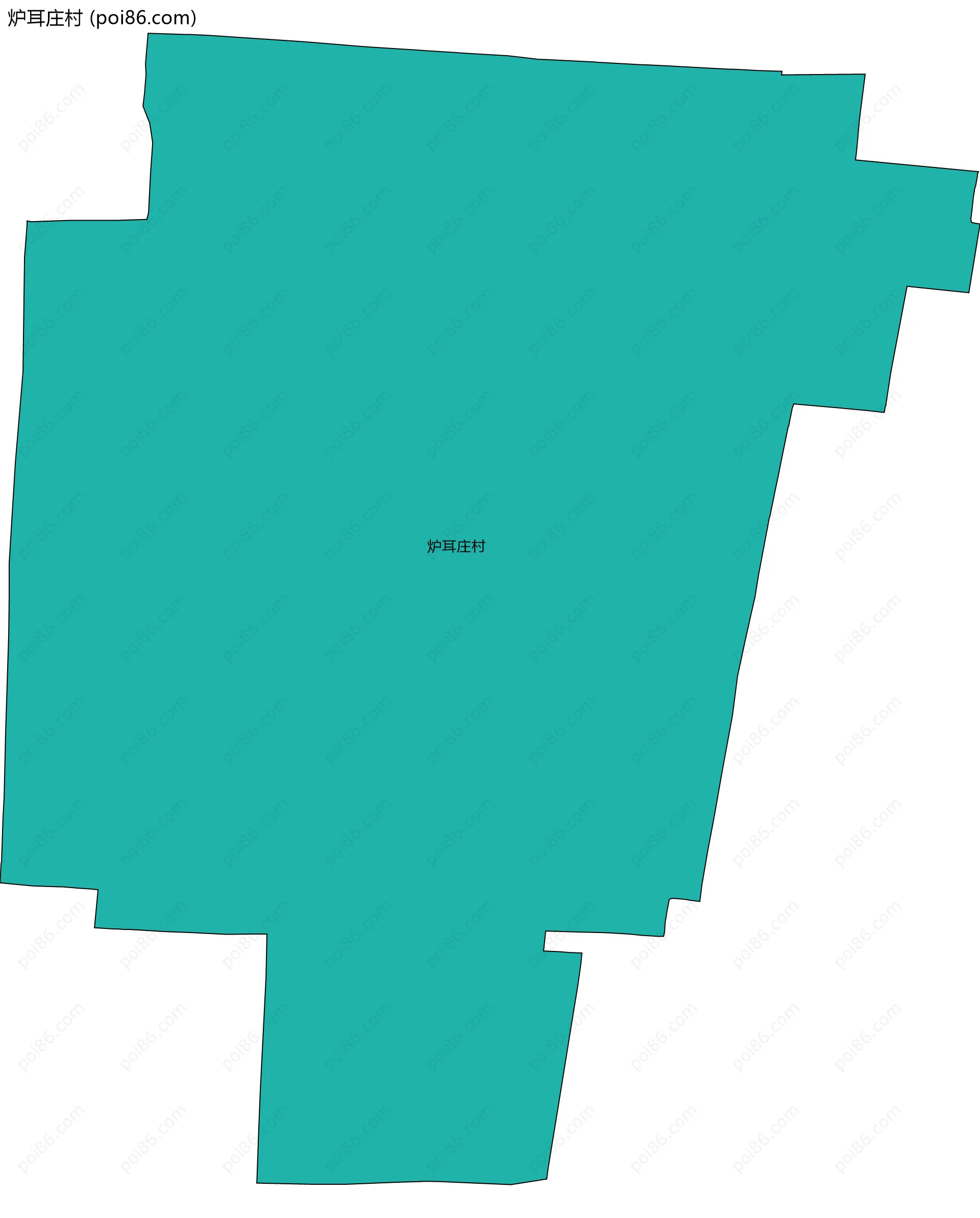 炉耳庄村边界地图