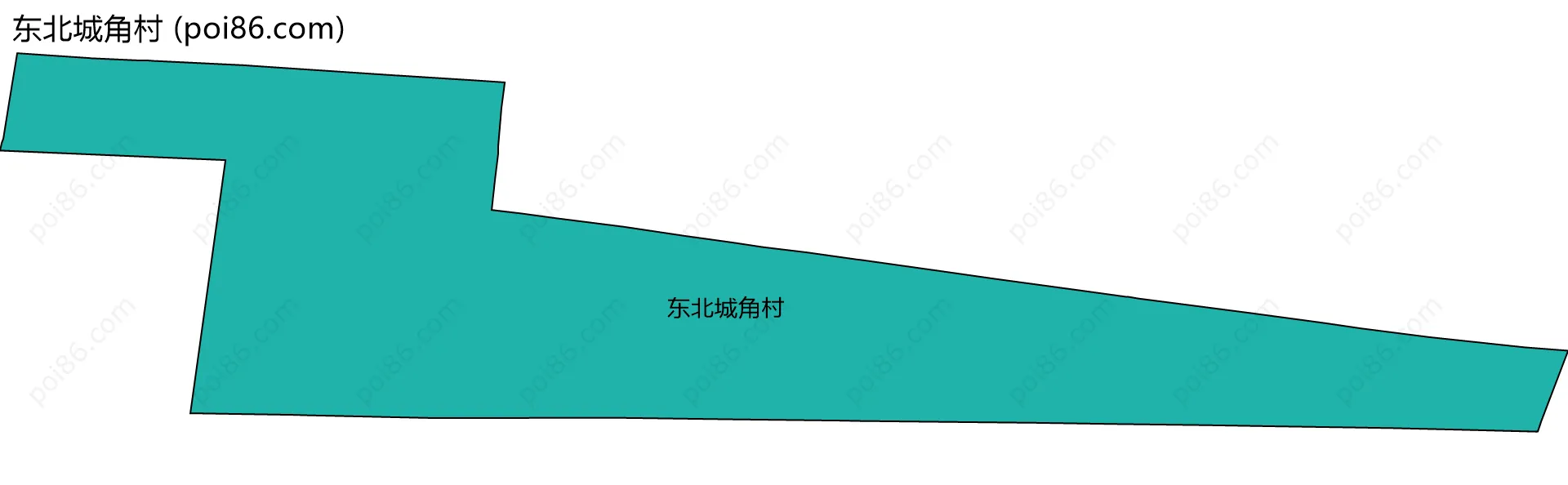 东北城角村边界地图