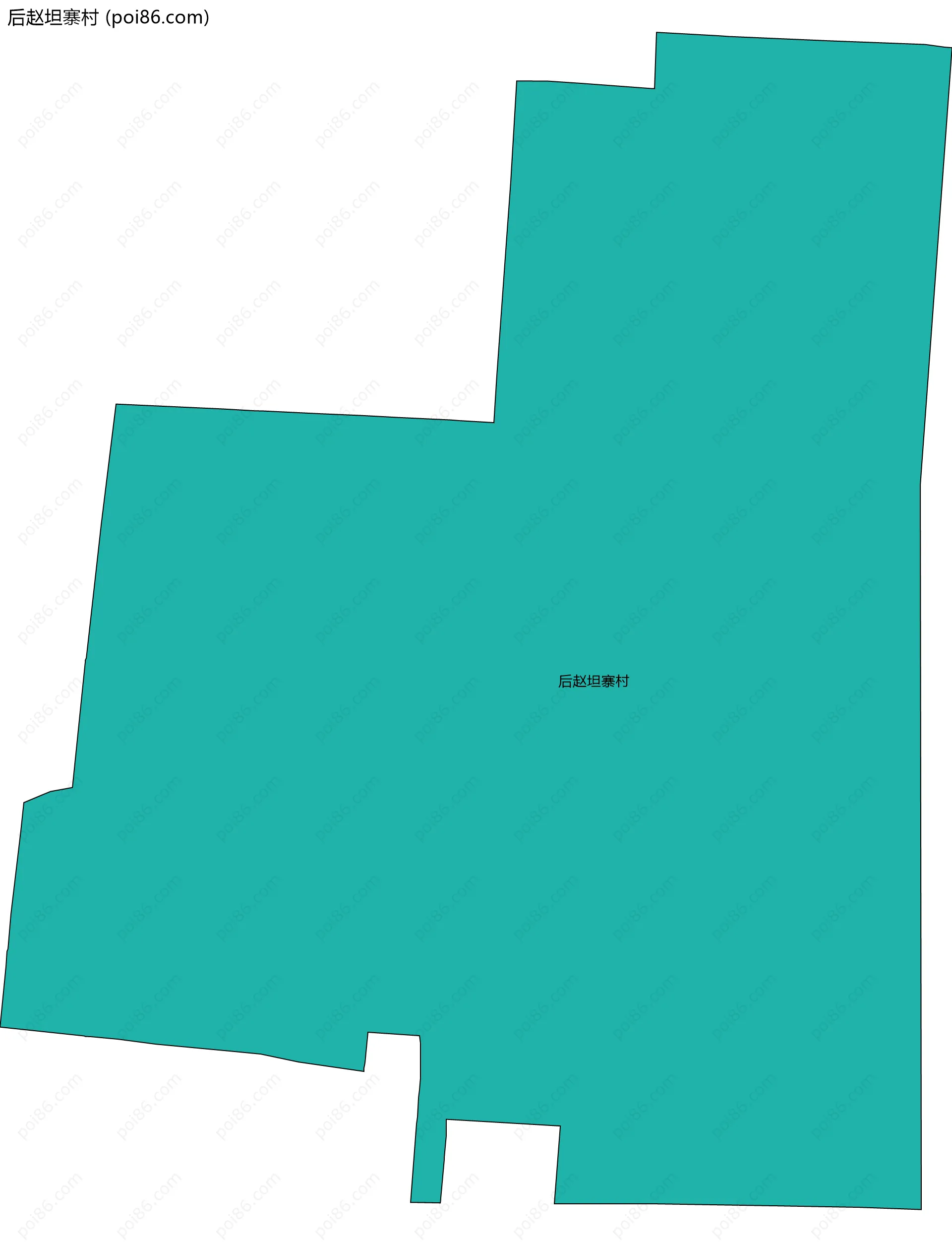 后赵坦寨村边界地图