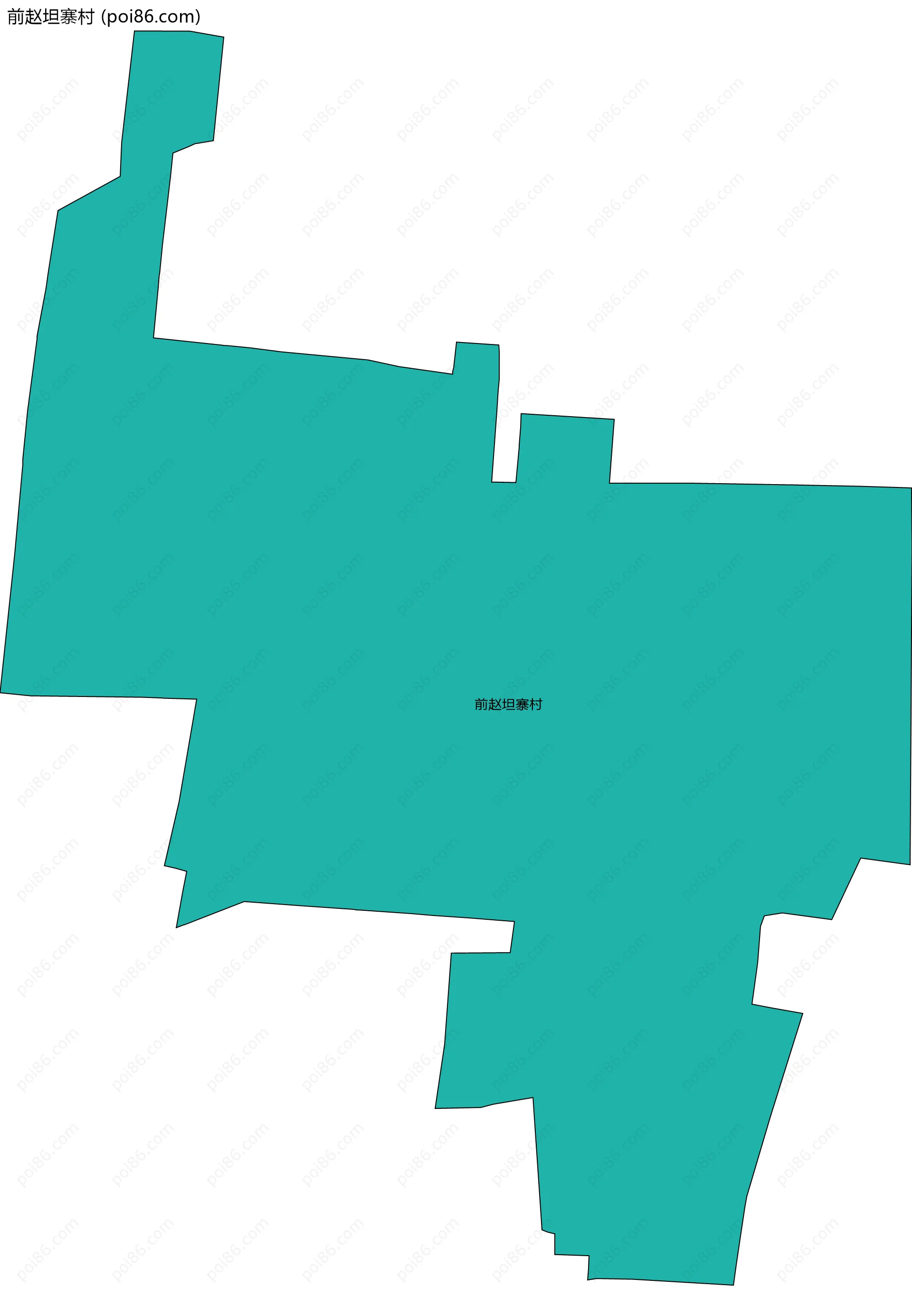 前赵坦寨村边界地图