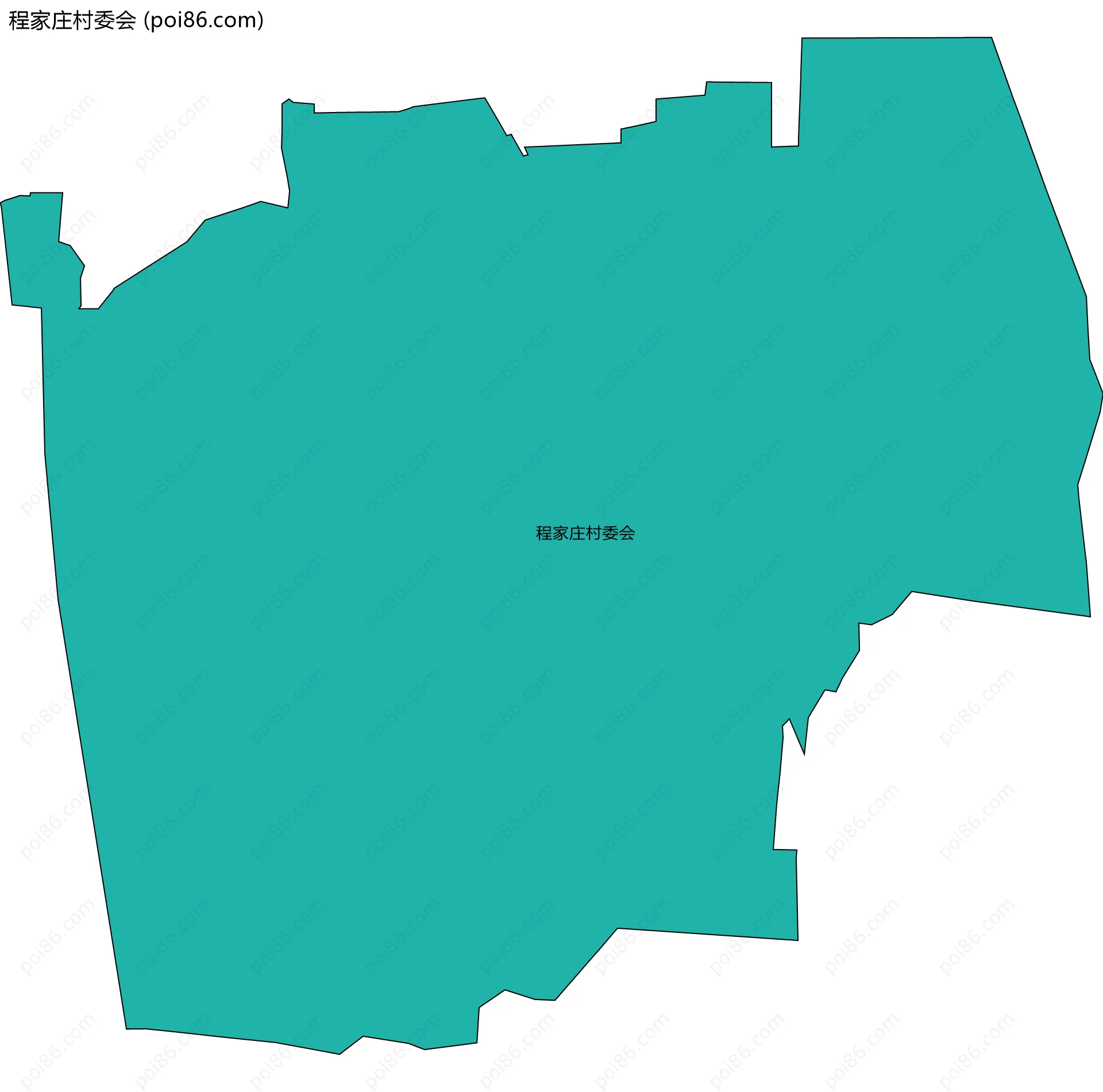 程家庄村委会边界地图