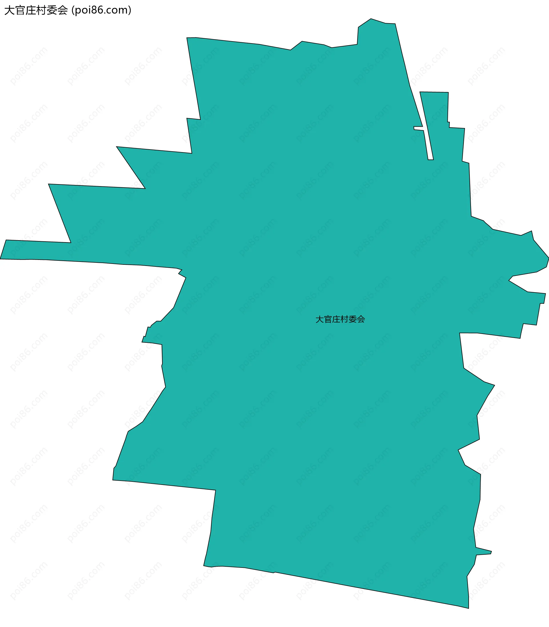 大官庄村委会边界地图
