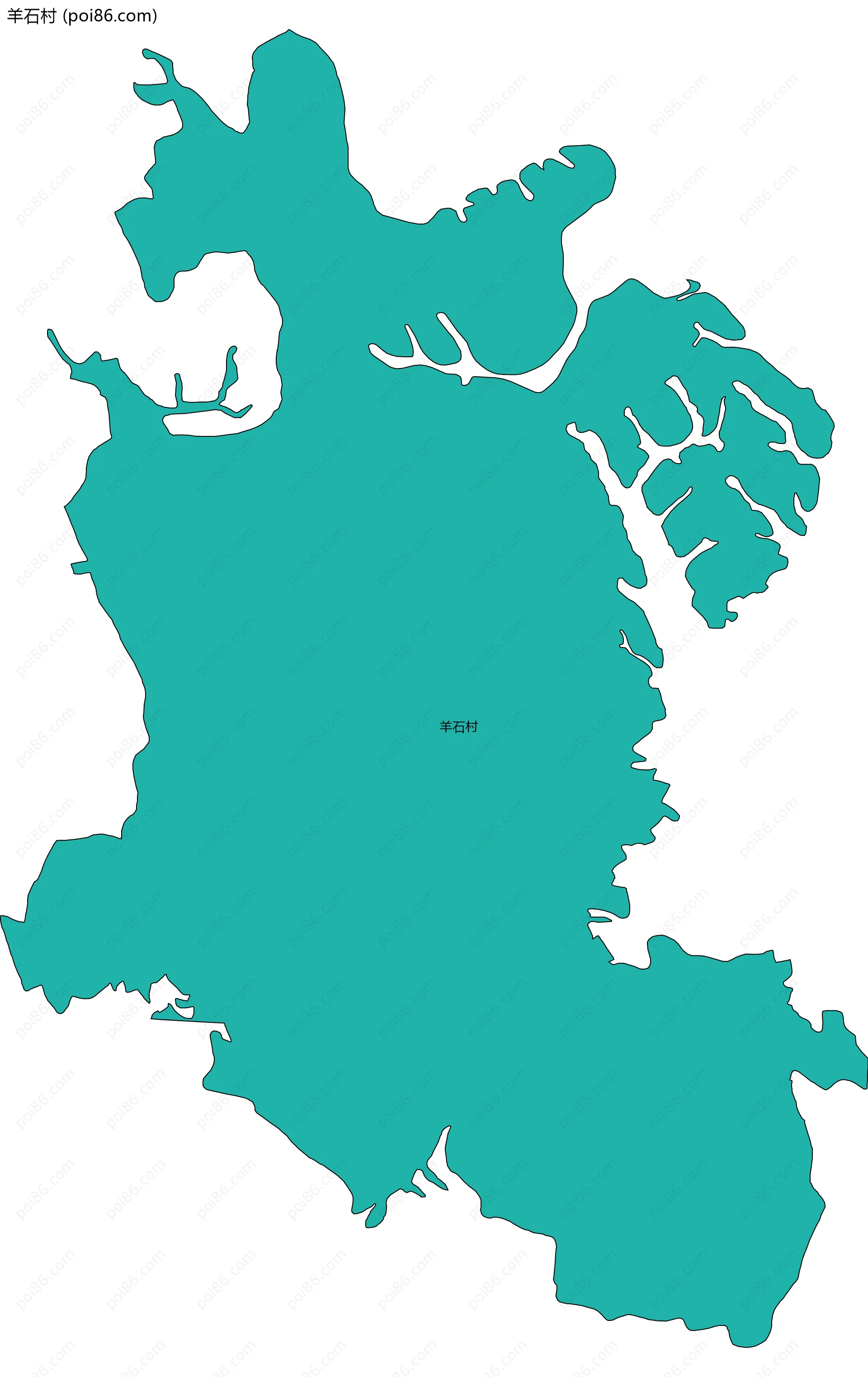羊石村边界地图