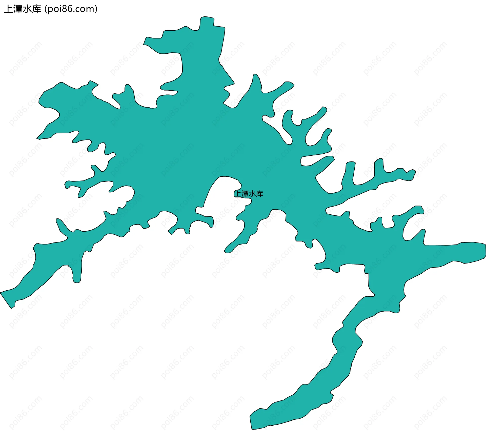 上潭水库边界地图