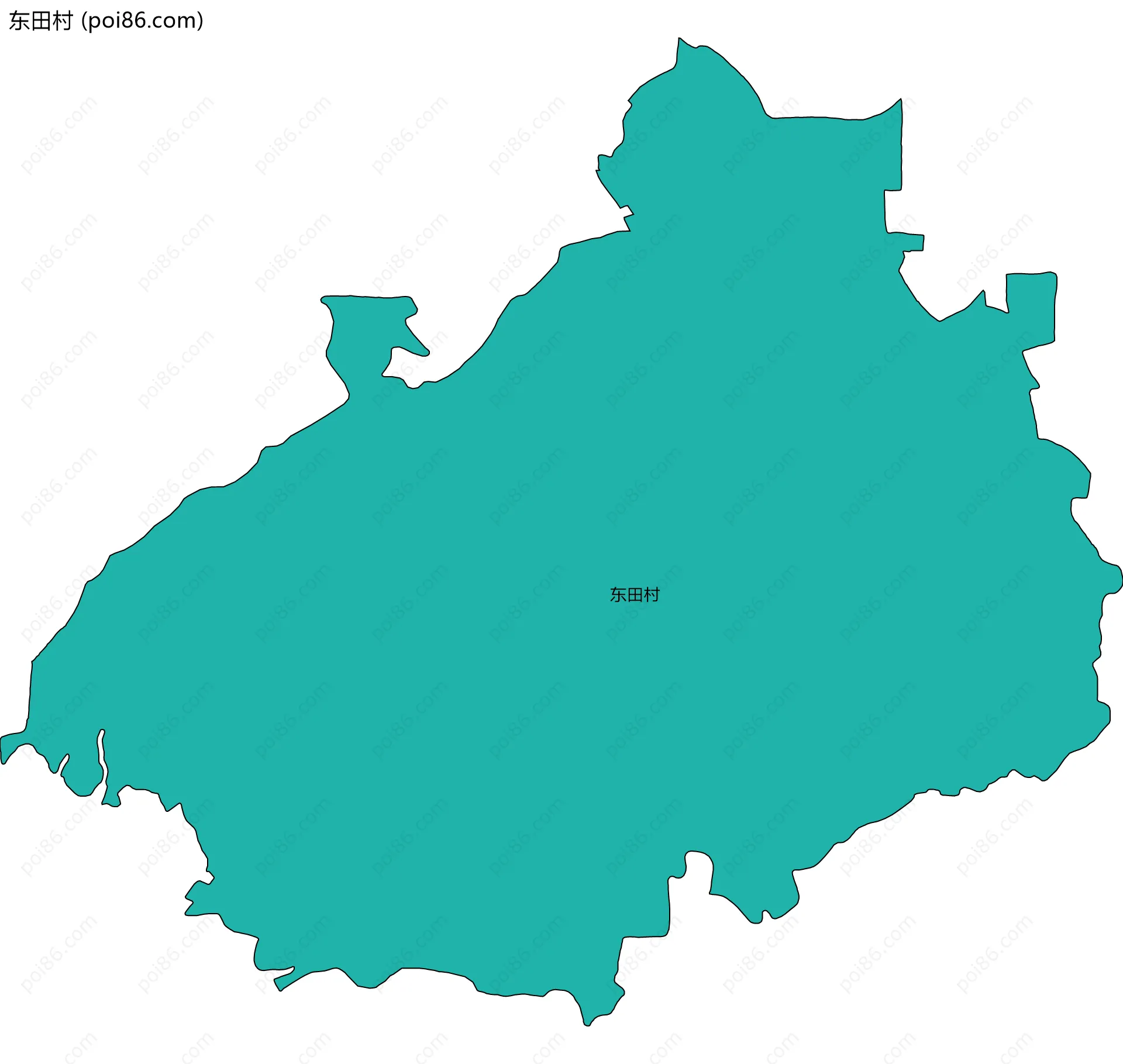 东田村边界地图