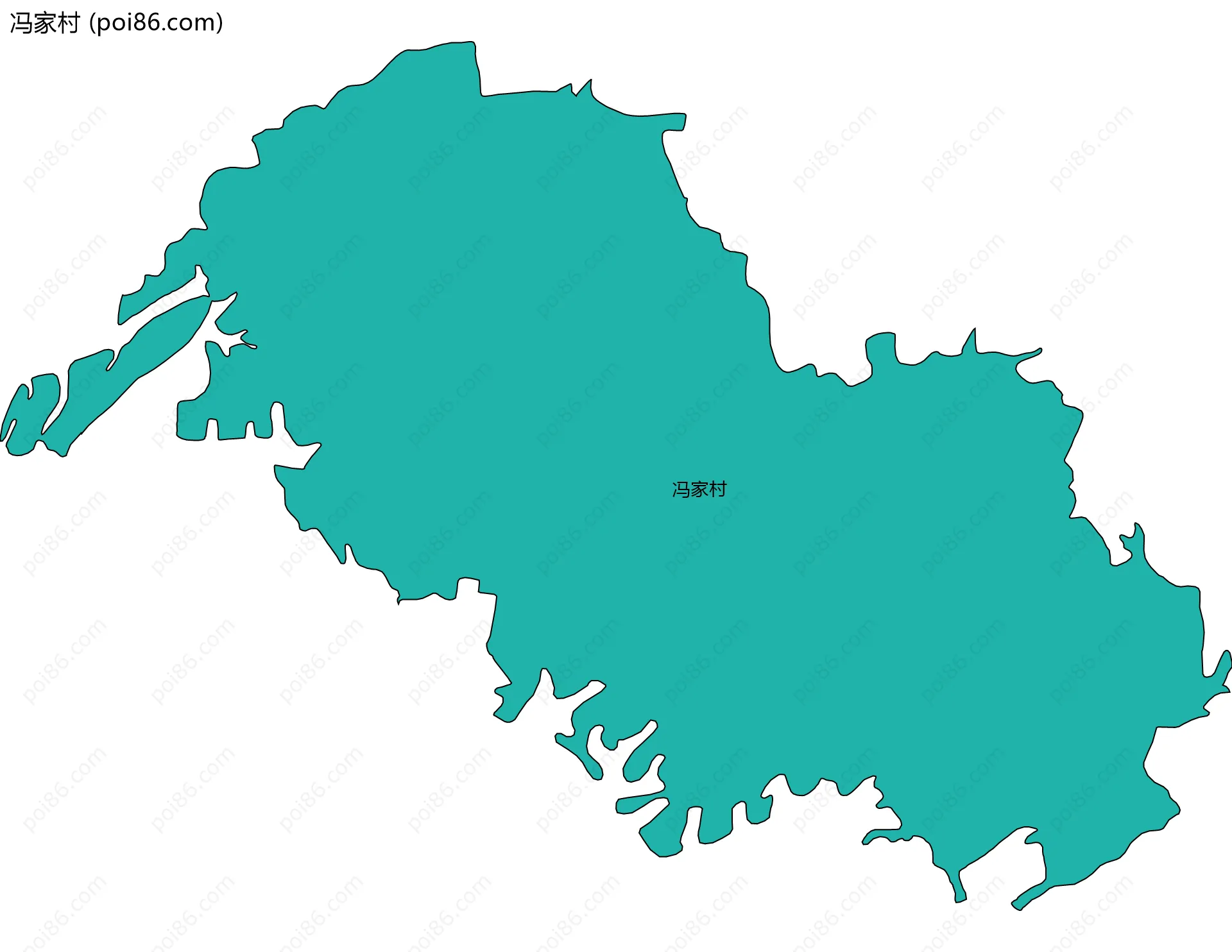 冯家村边界地图