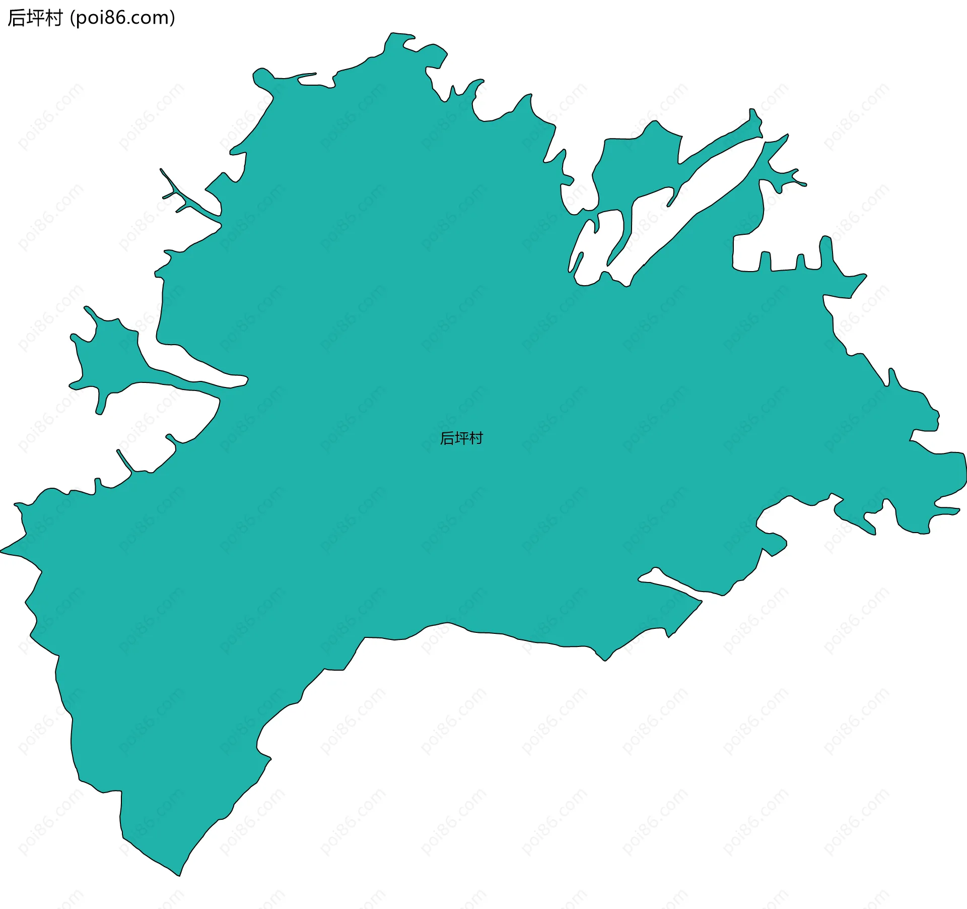 后坪村边界地图