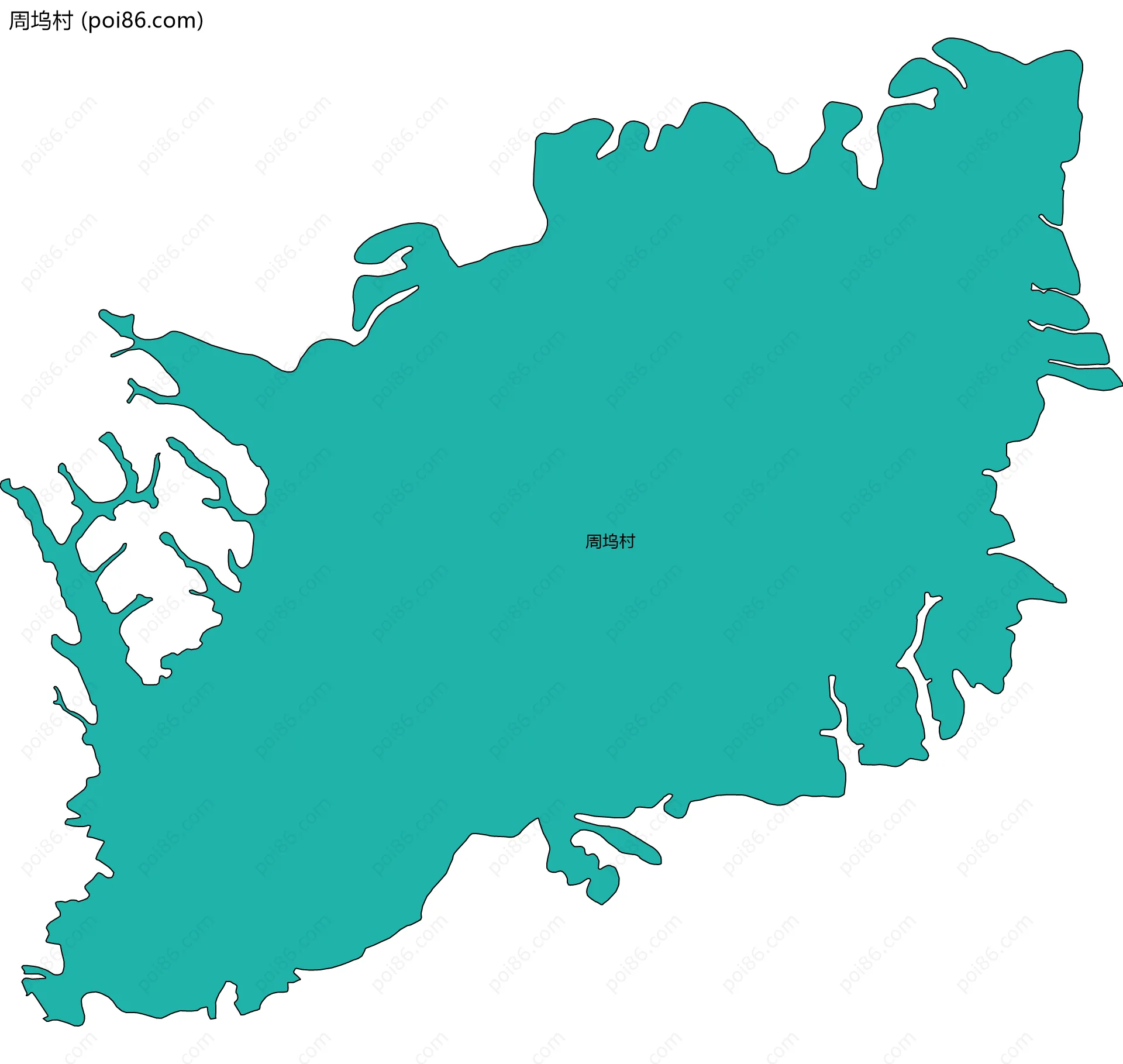 周坞村边界地图