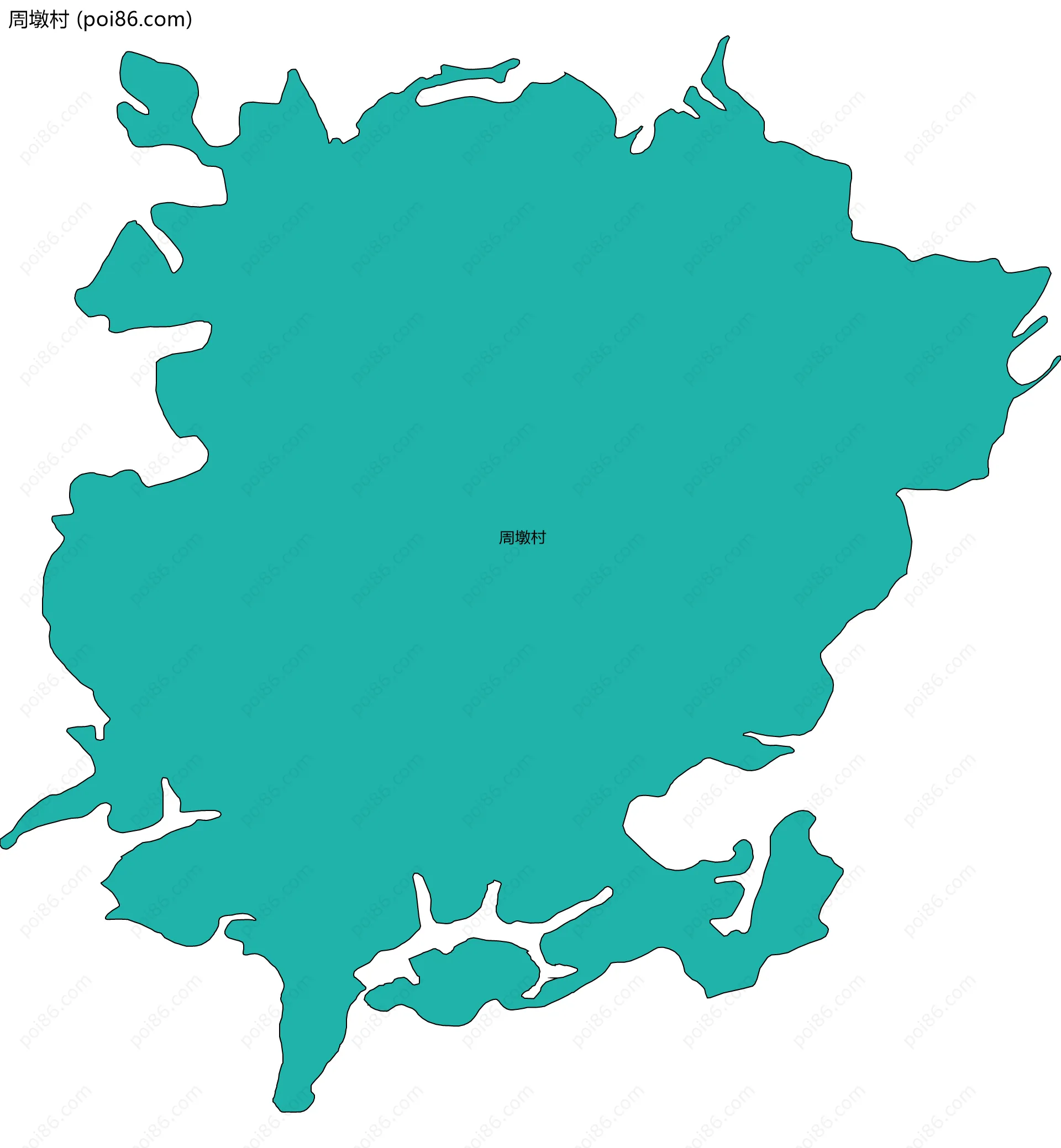 周墩村边界地图