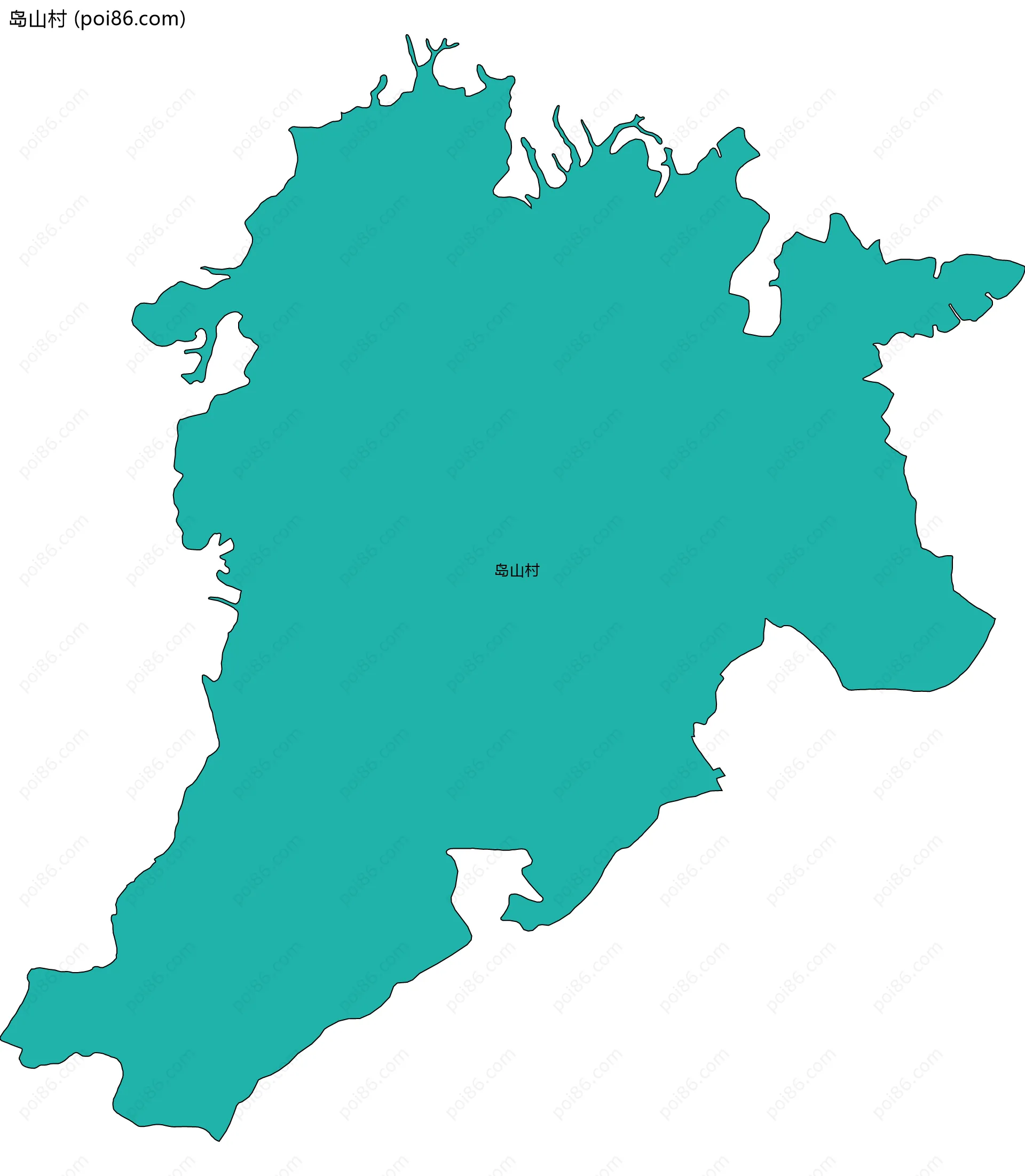 岛山村边界地图