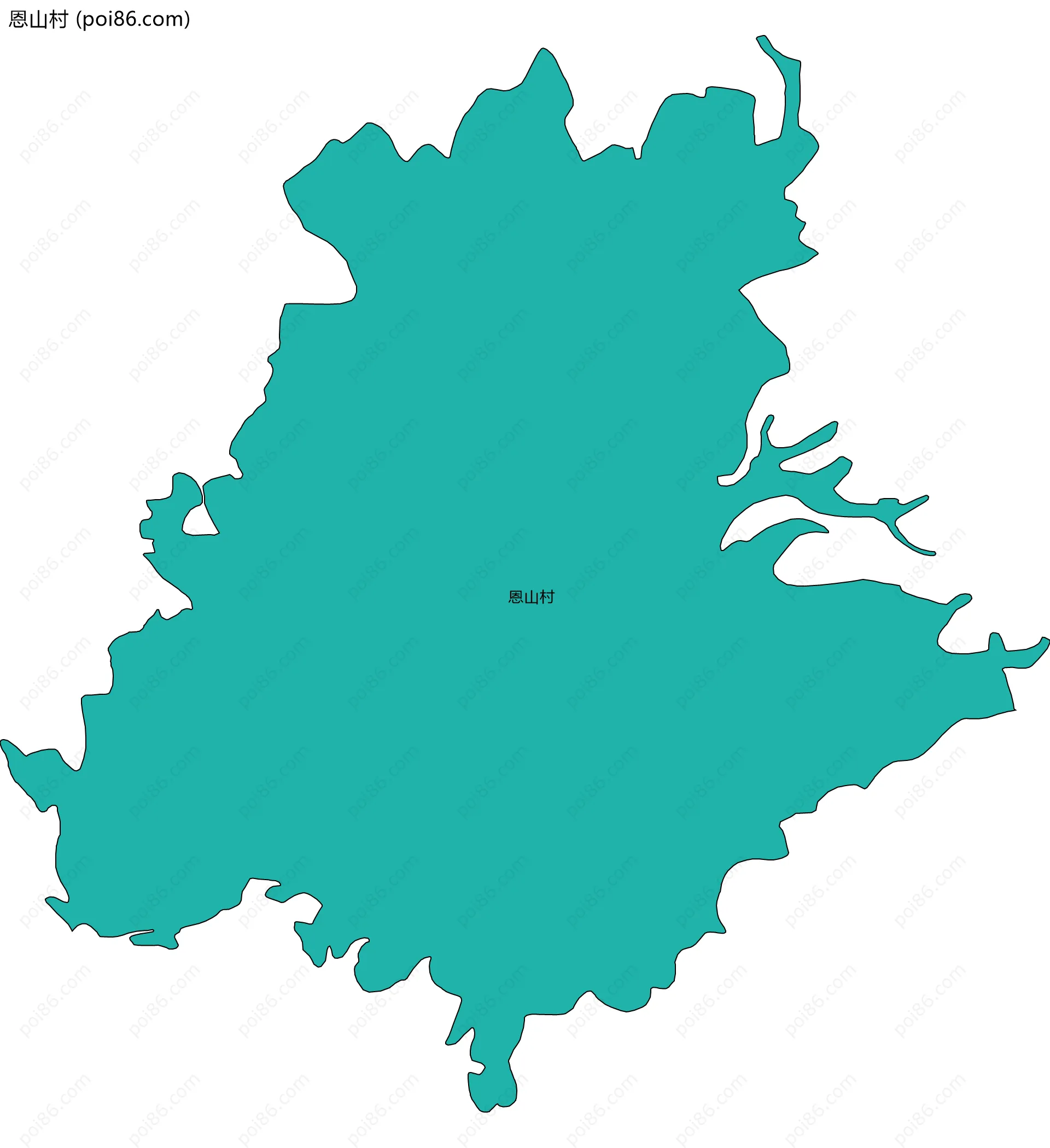 恩山村边界地图