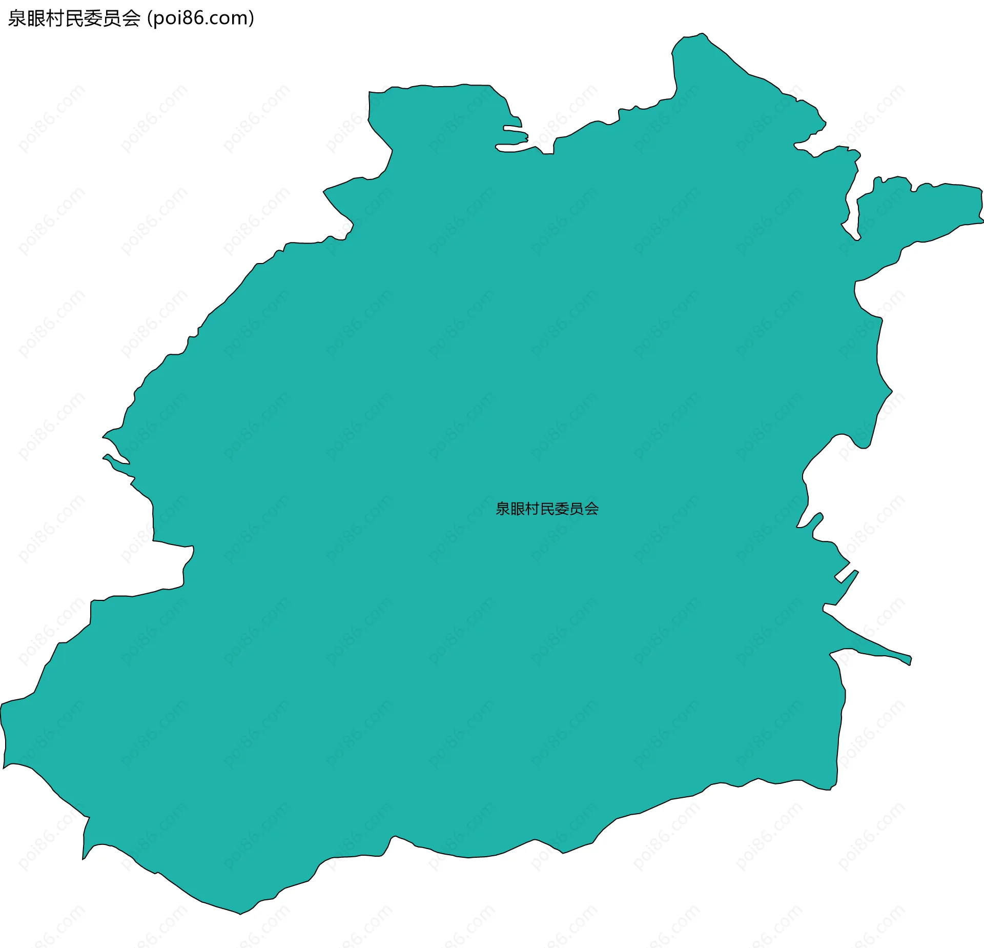 泉眼村民委员会边界地图