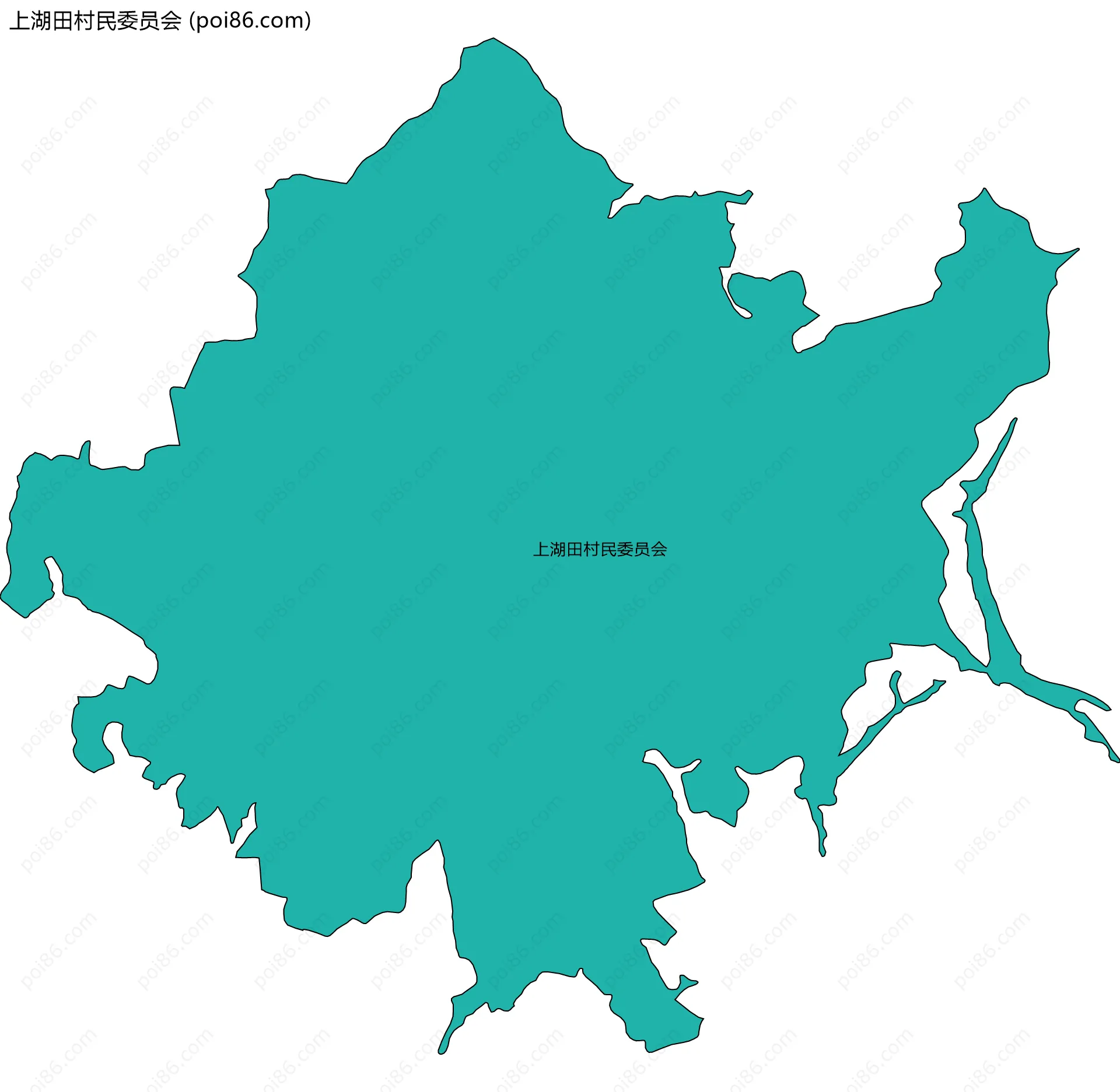 上湖田村民委员会边界地图