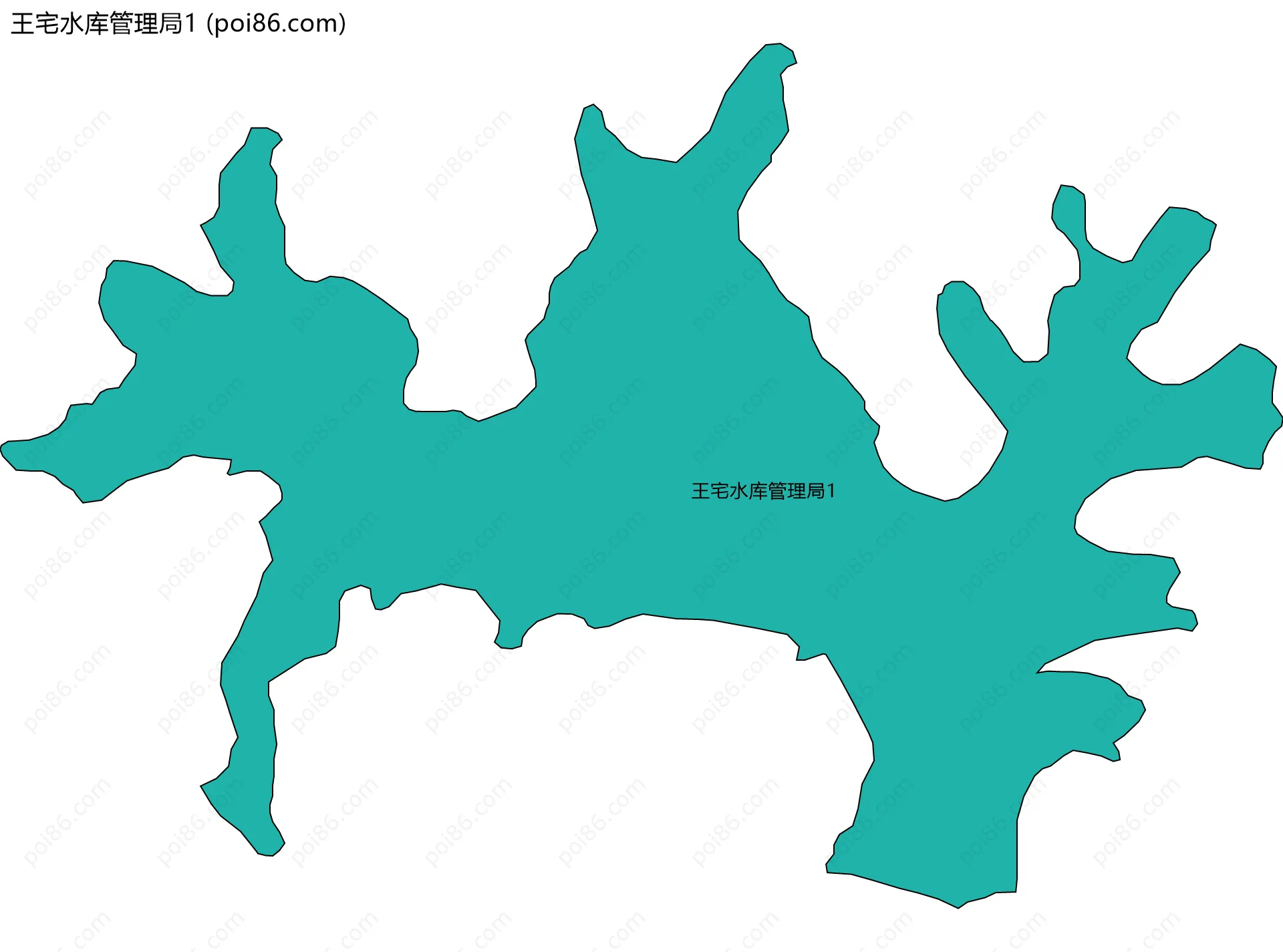 王宅水库管理局1边界地图
