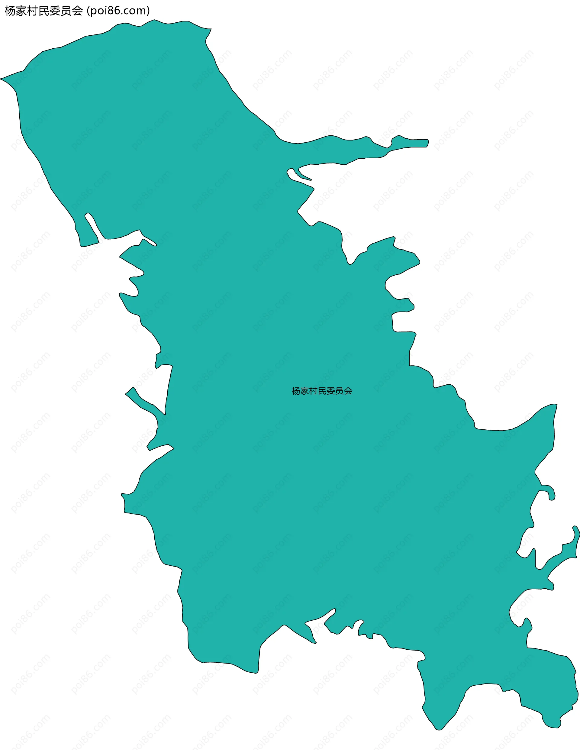 杨家村民委员会边界地图
