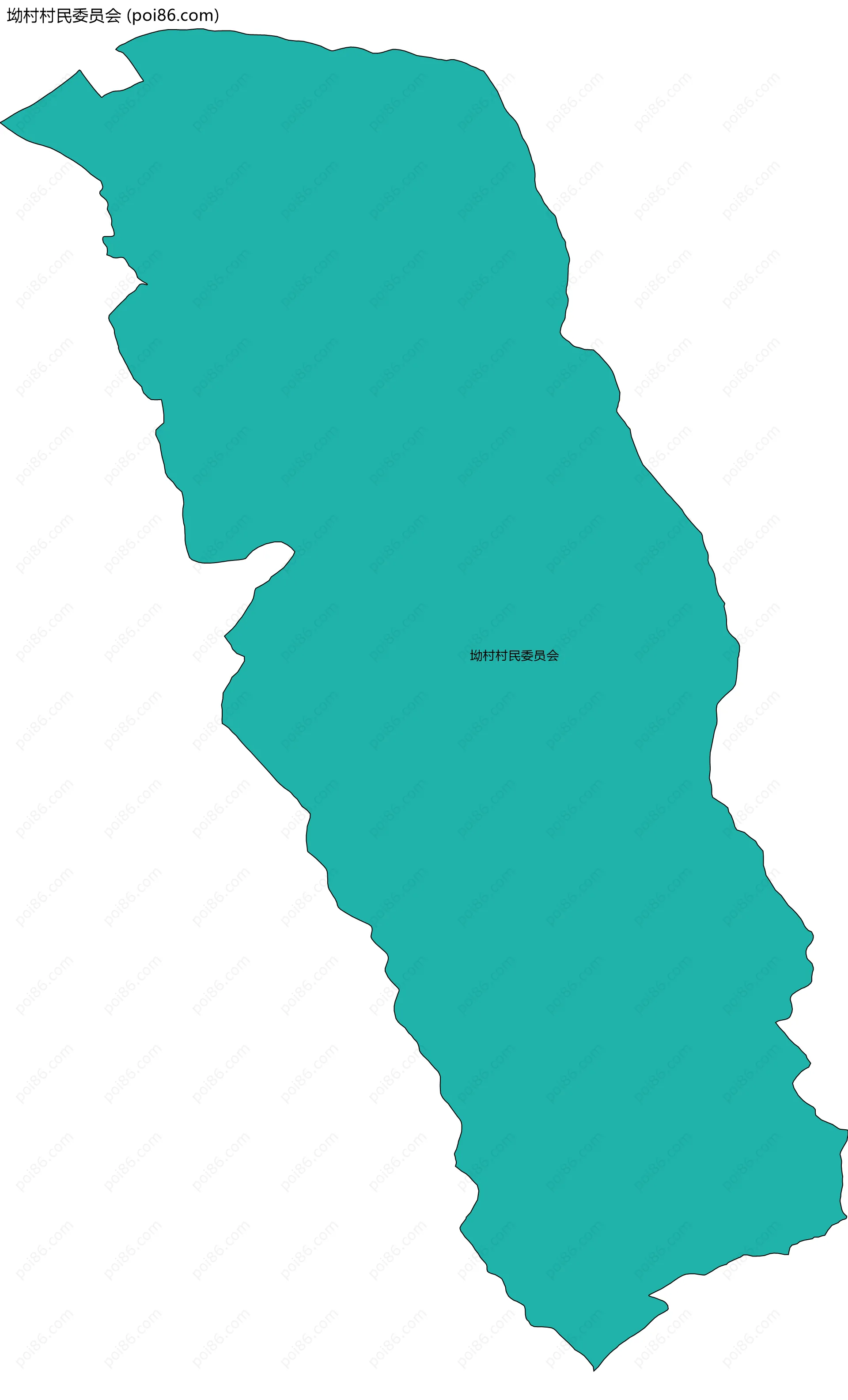 坳村村民委员会边界地图