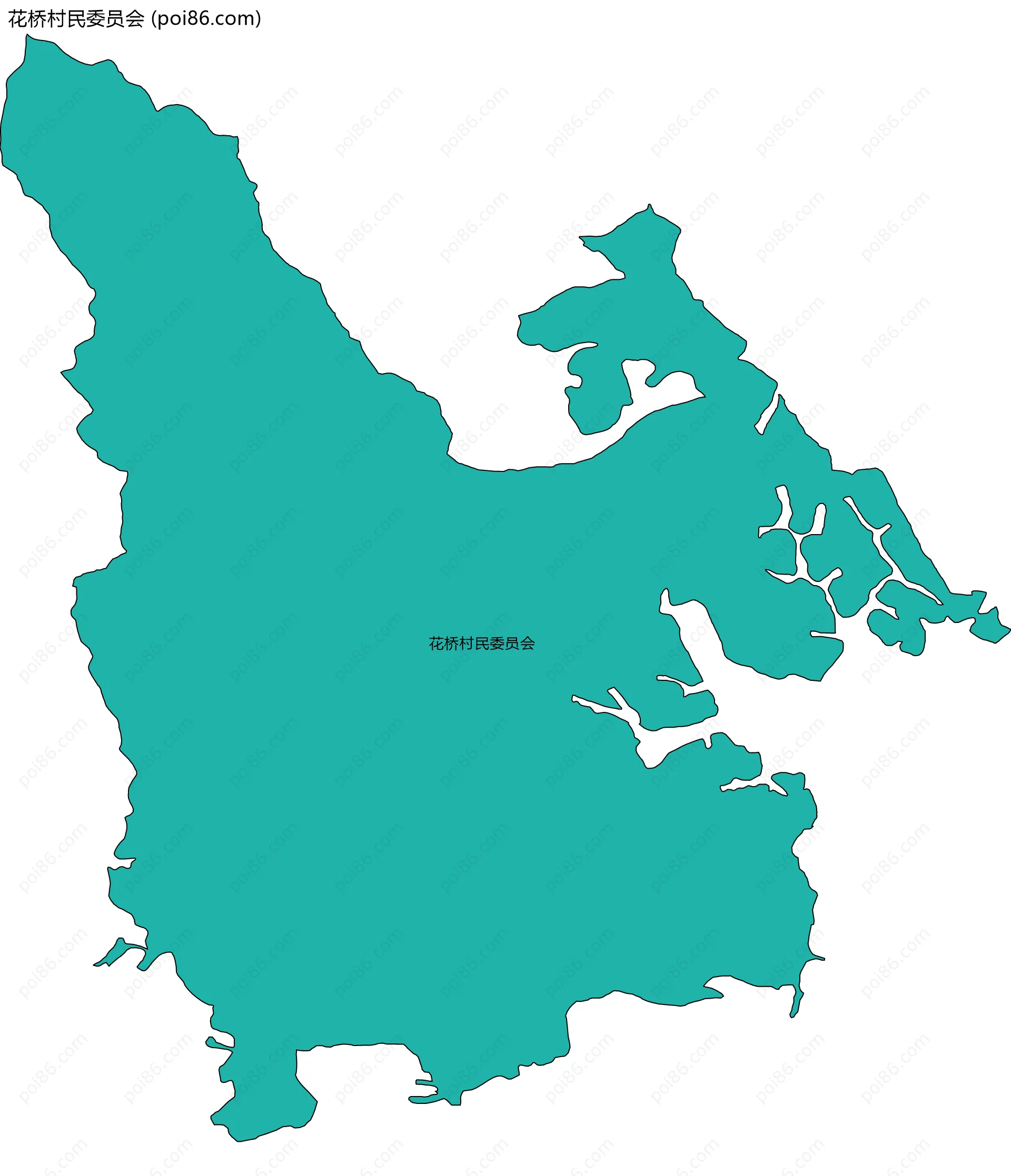 花桥村民委员会边界地图