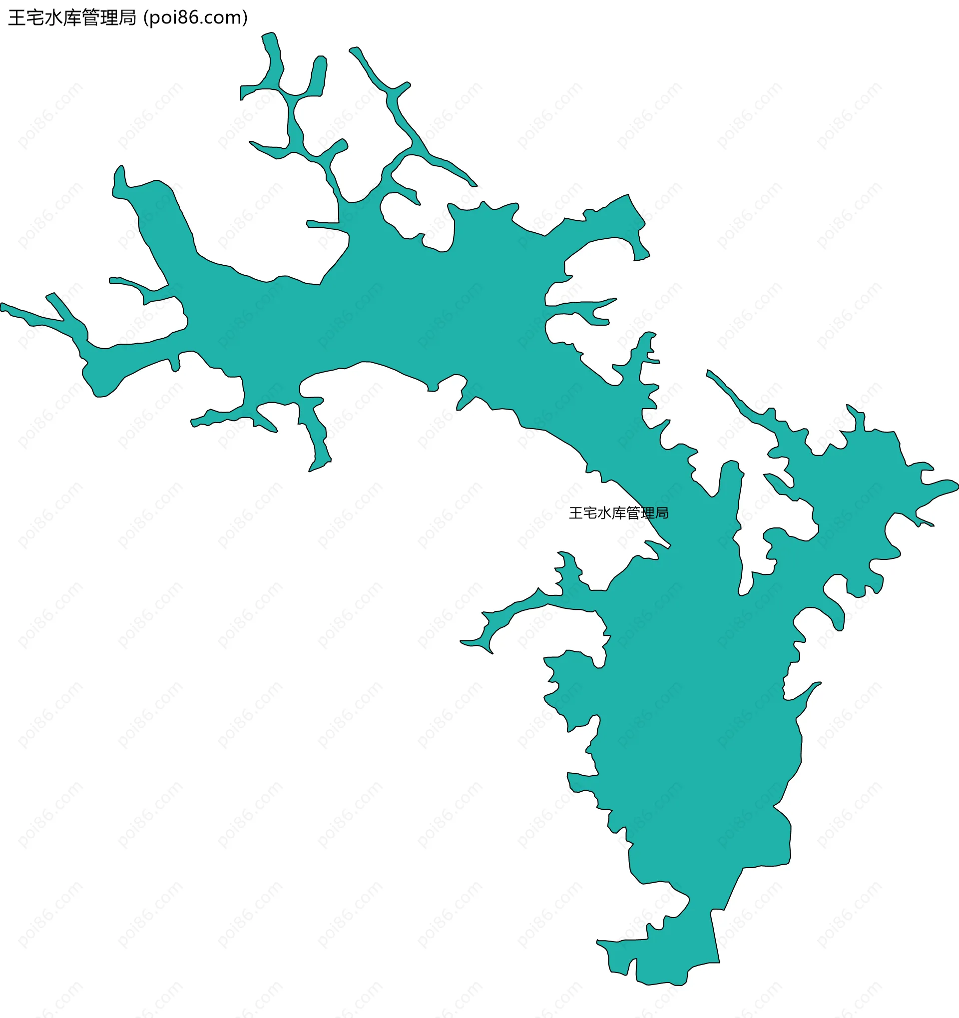 王宅水库管理局边界地图