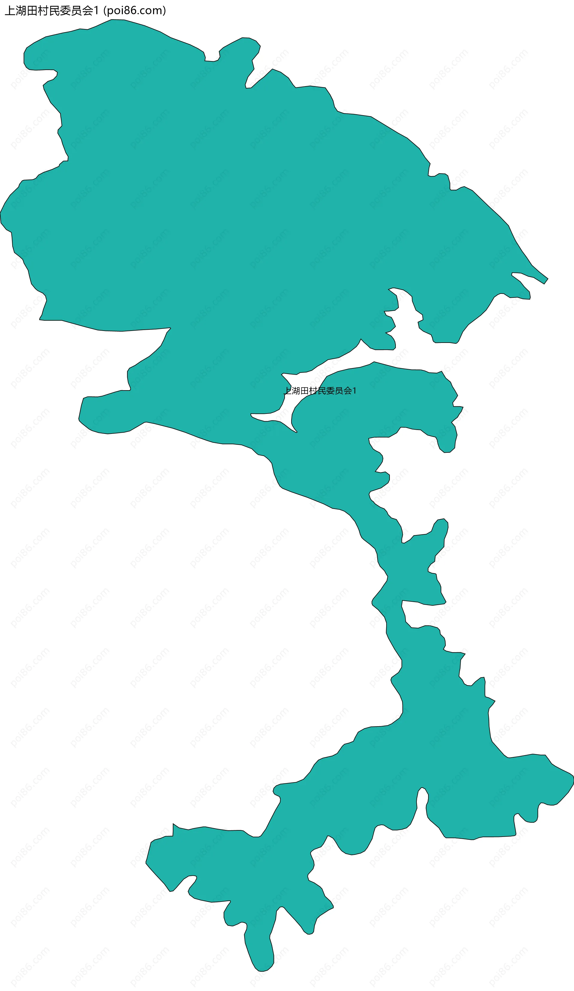 上湖田村民委员会1边界地图