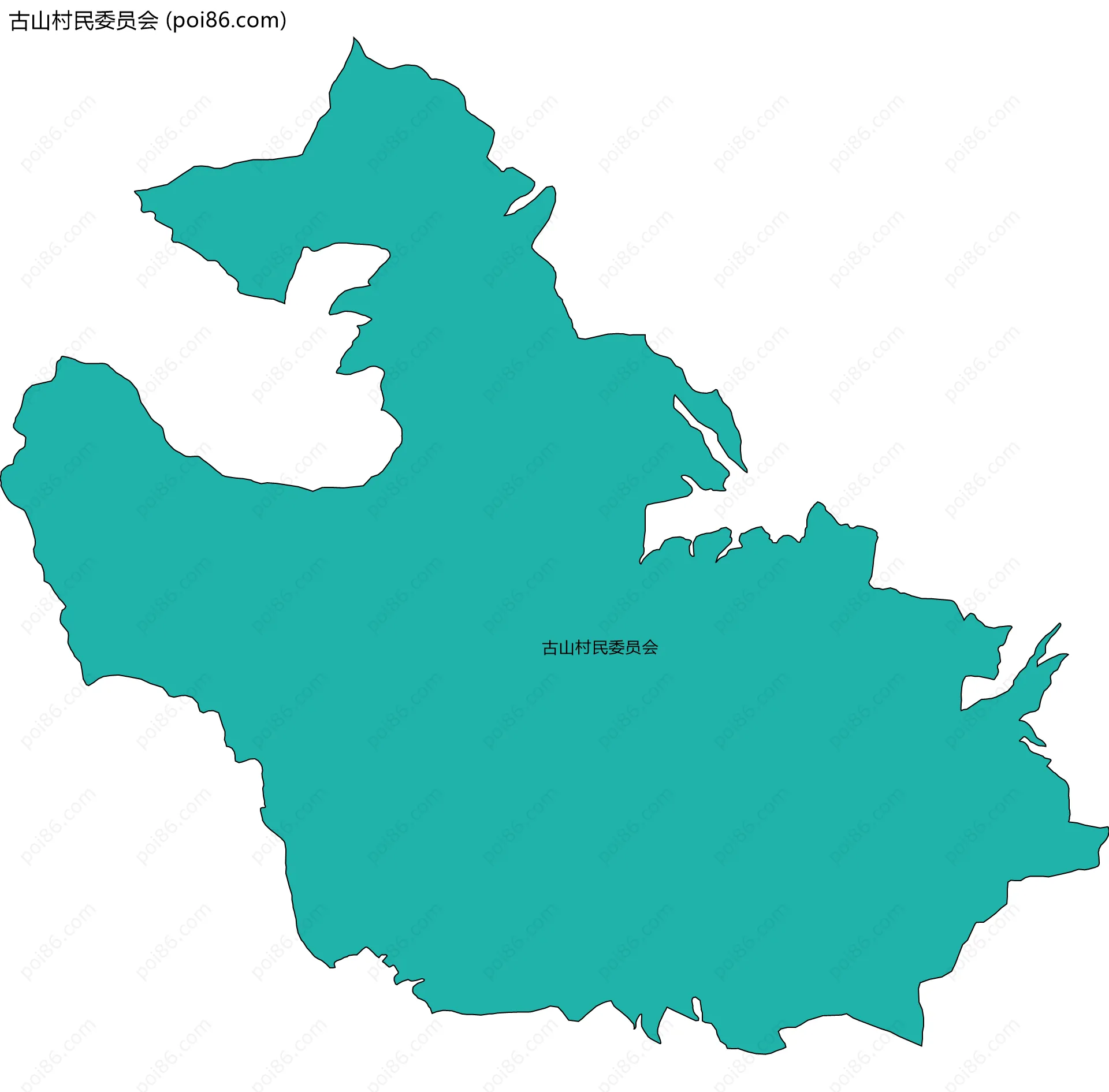 古山村民委员会边界地图
