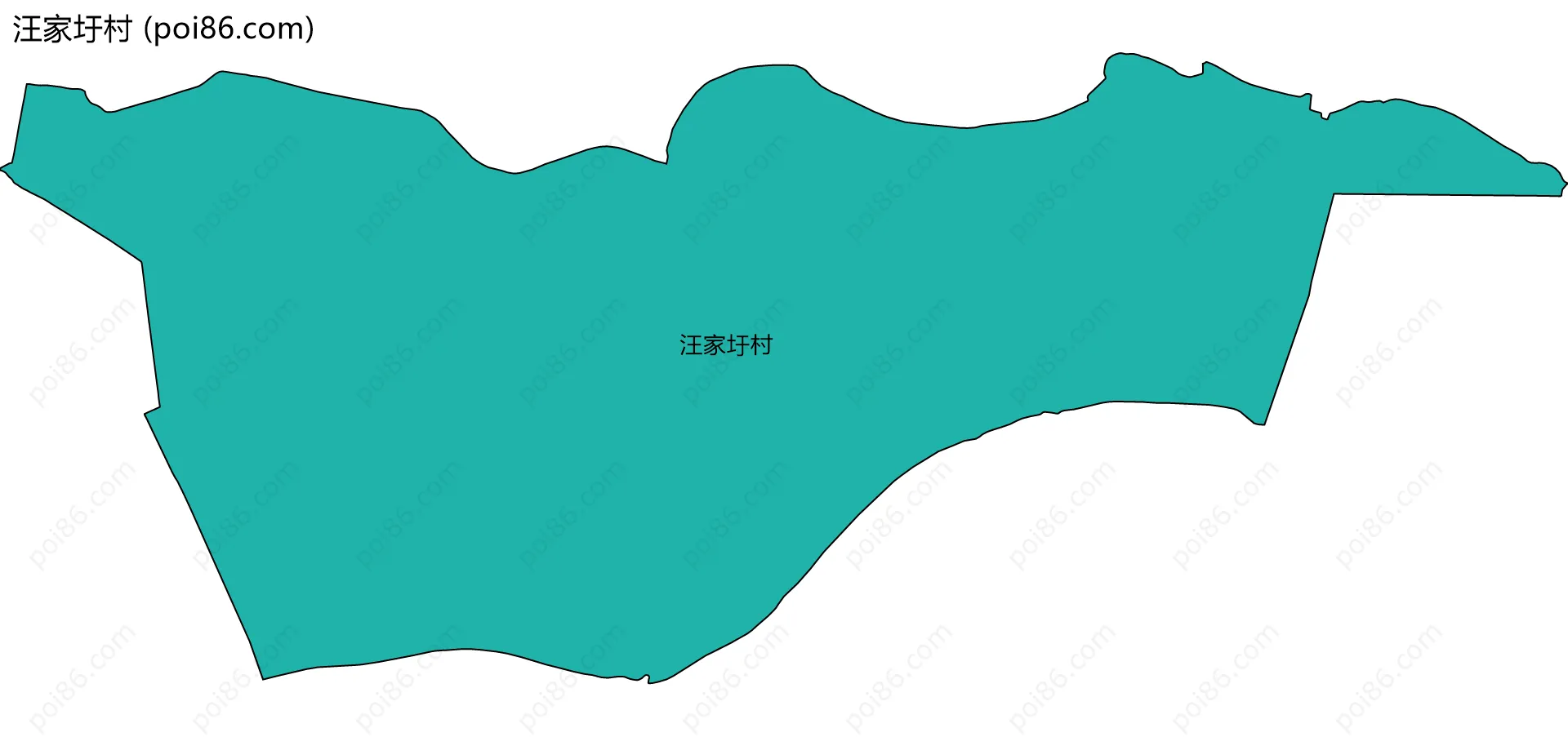 汪家圩村边界地图
