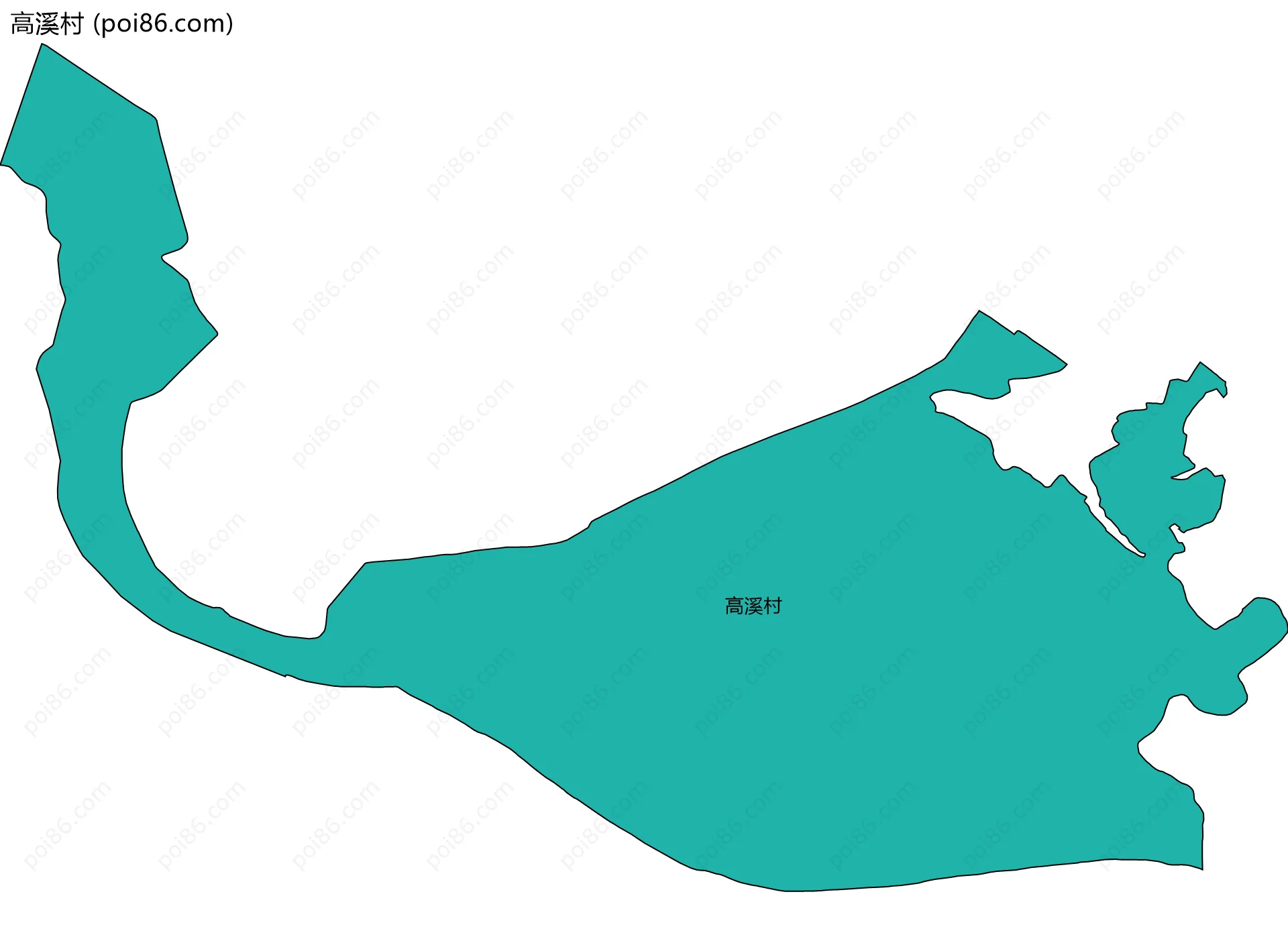 高溪村边界地图