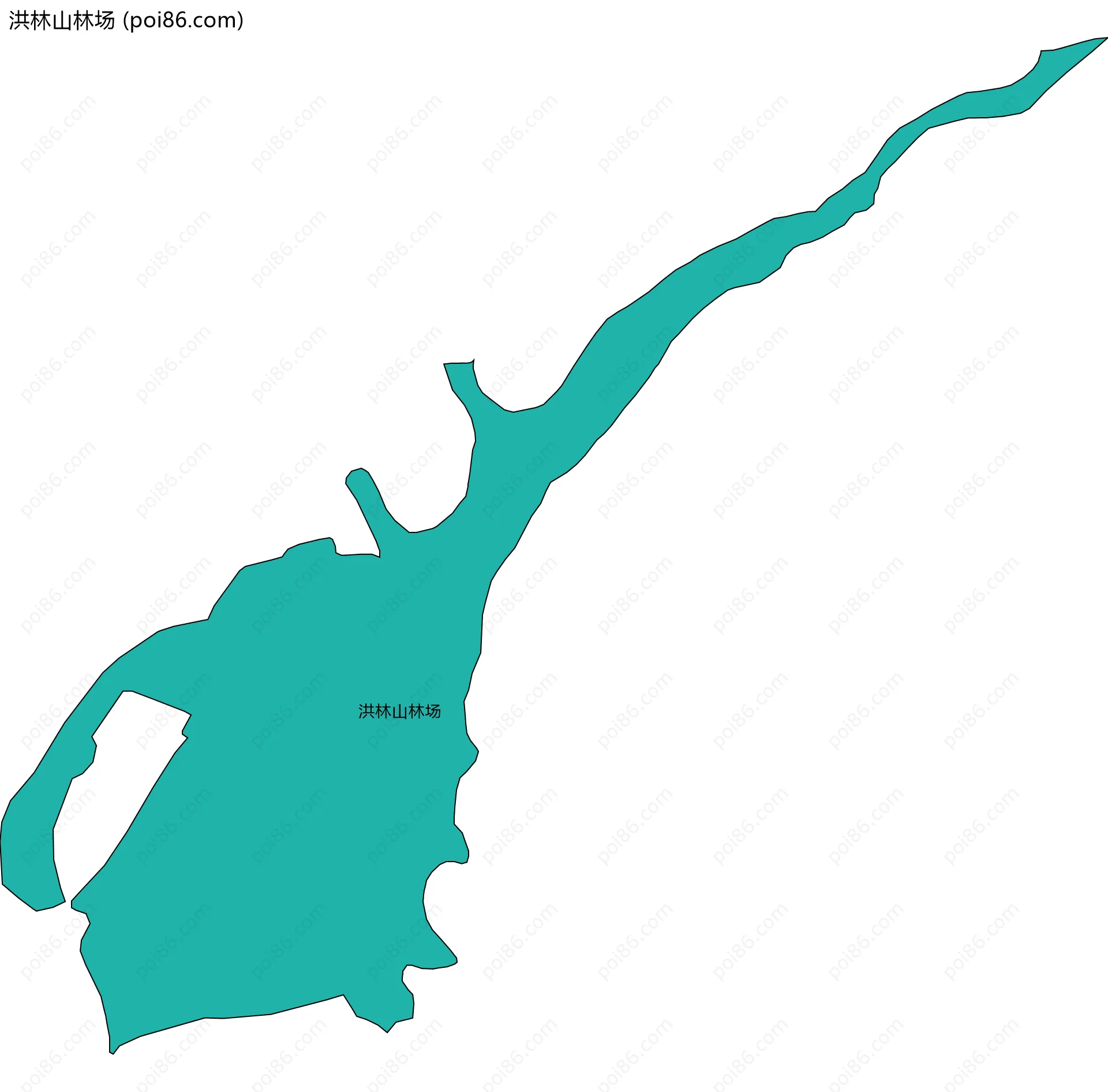 洪林山林场边界地图