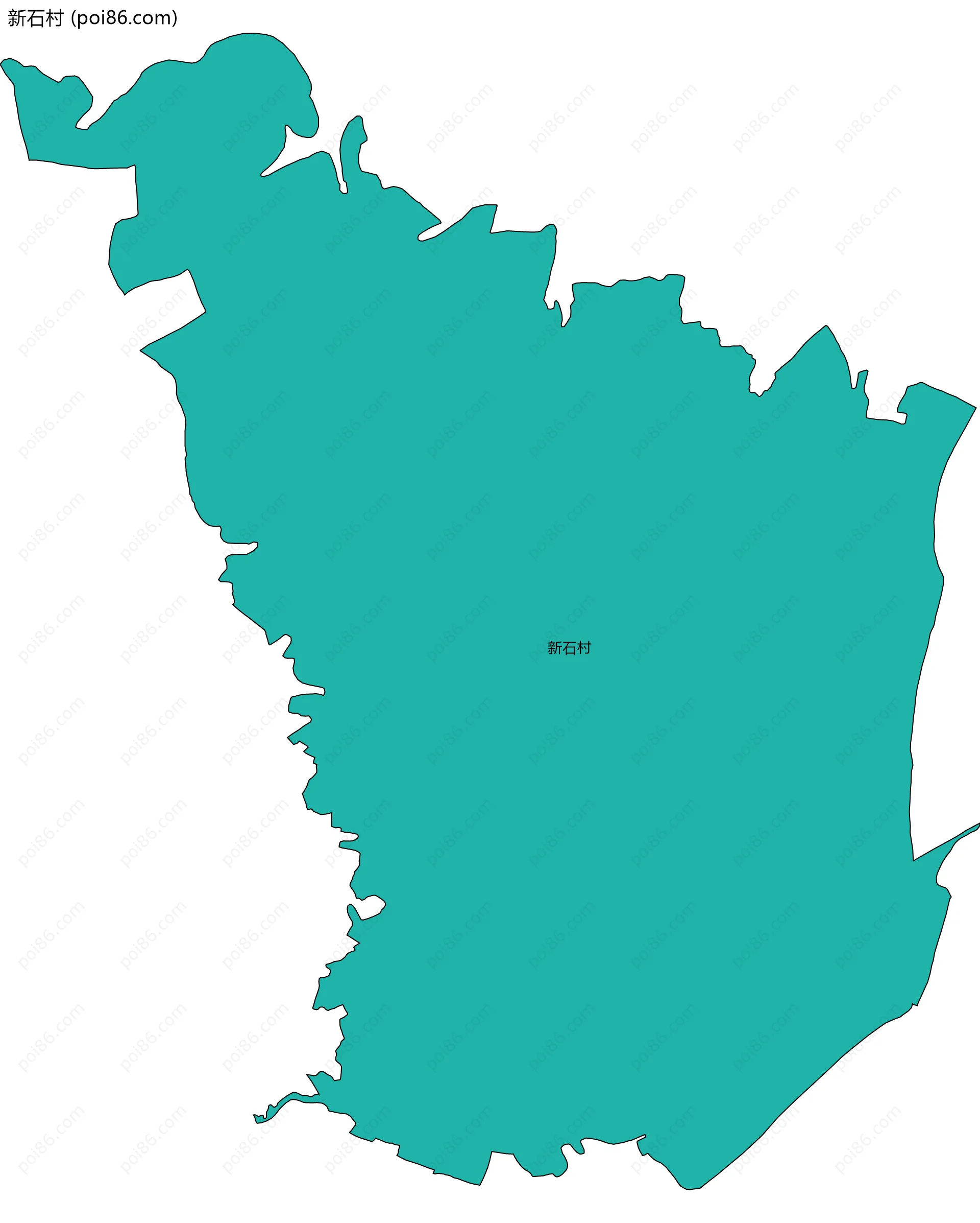 新石村边界地图