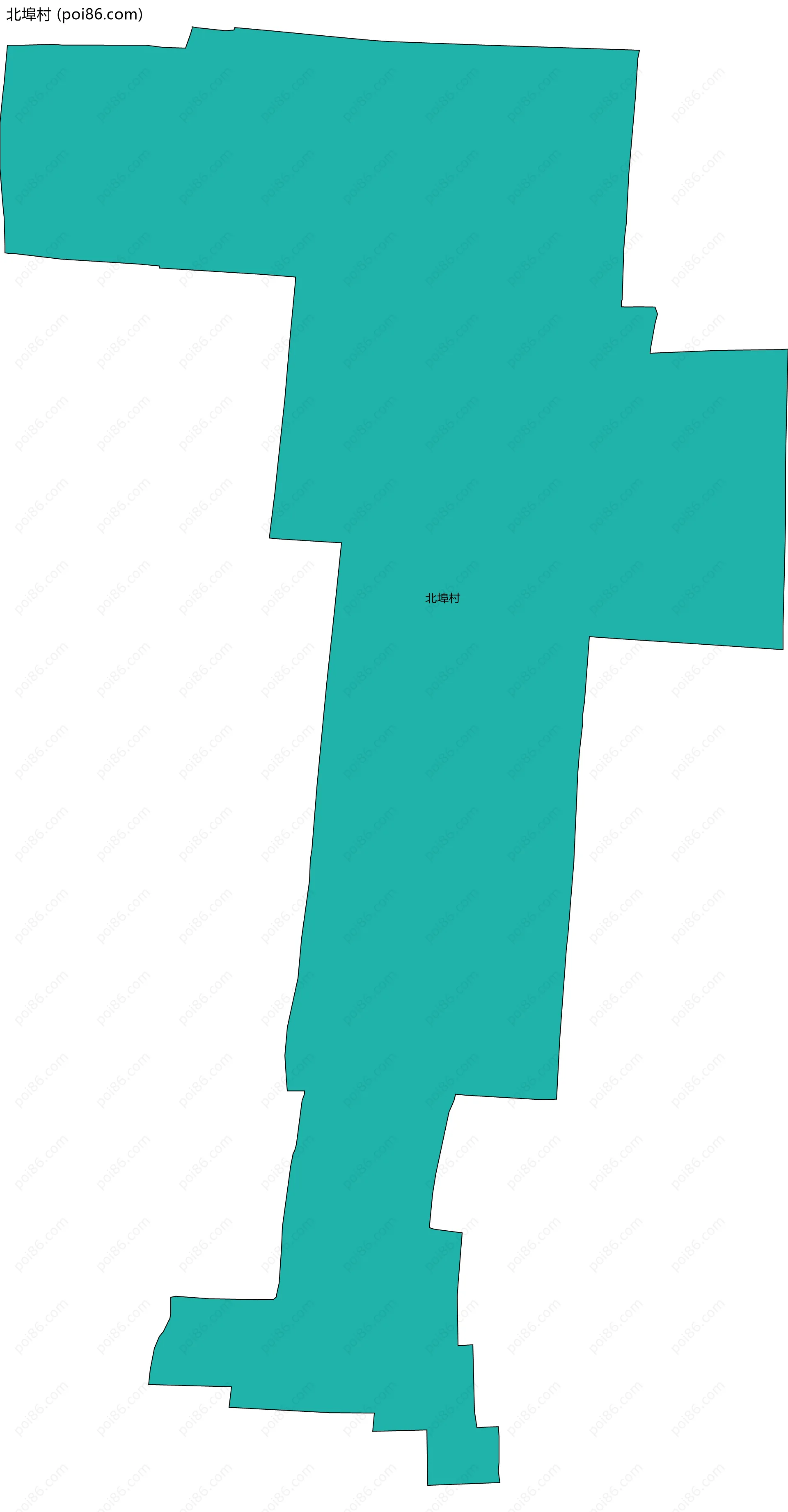 北埠村边界地图