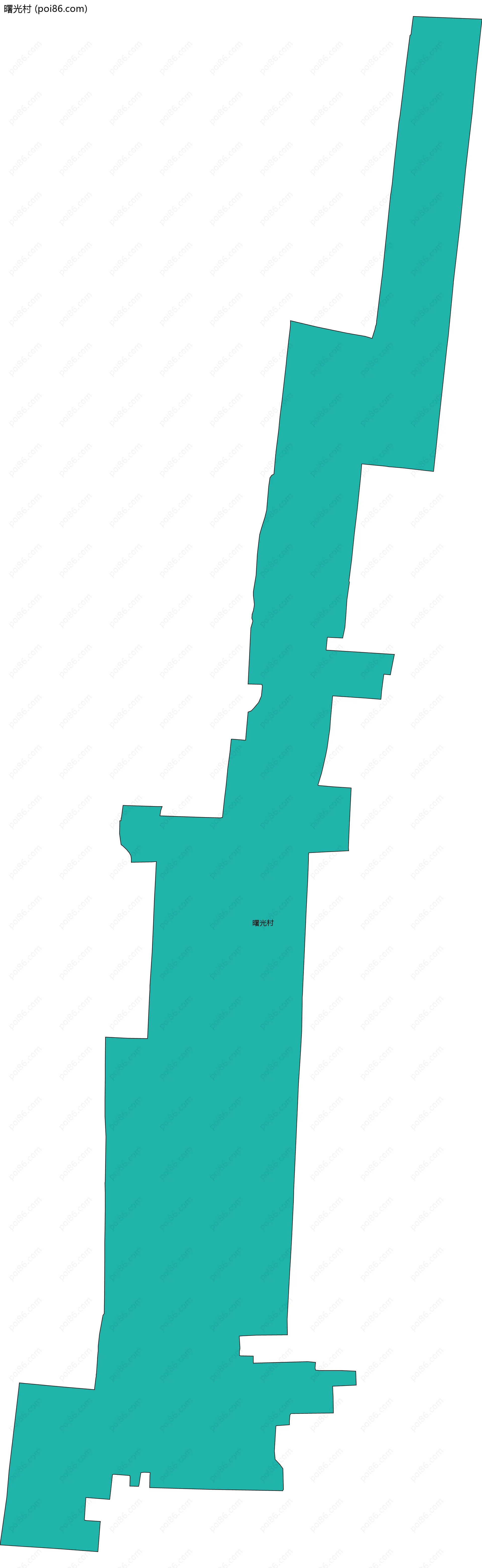 曙光村边界地图