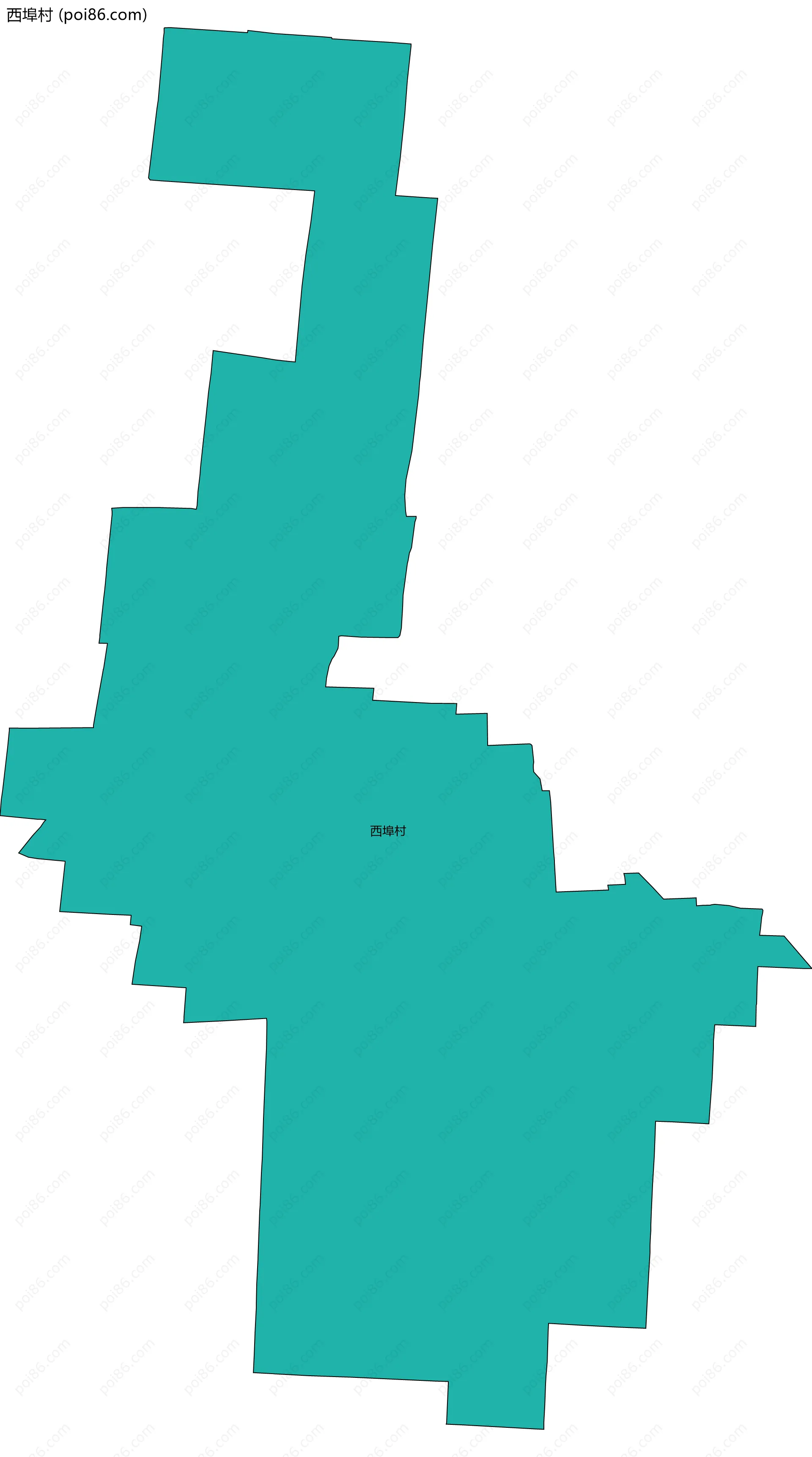 西埠村边界地图