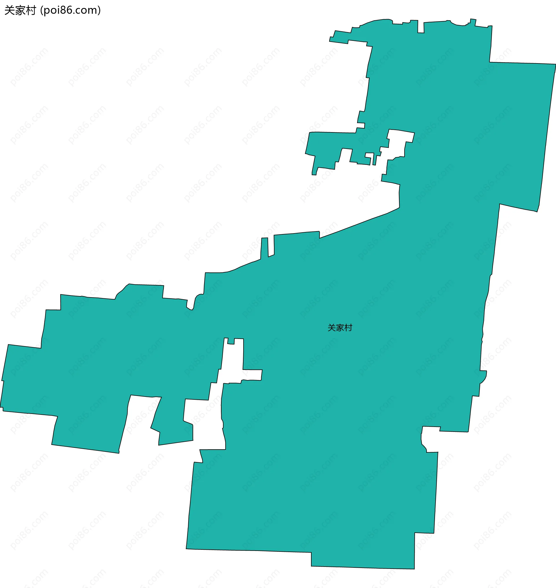 关家村边界地图