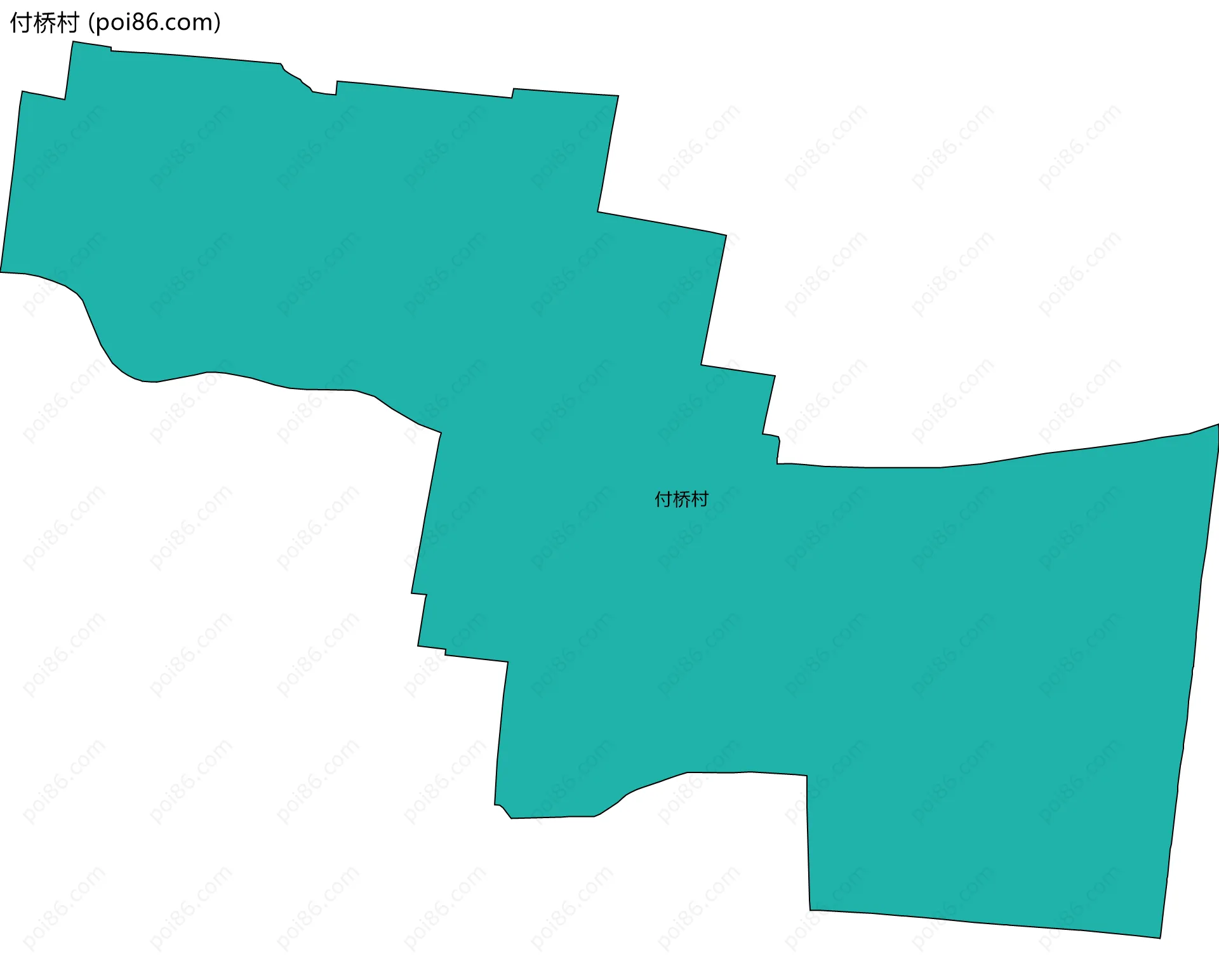 付桥村边界地图