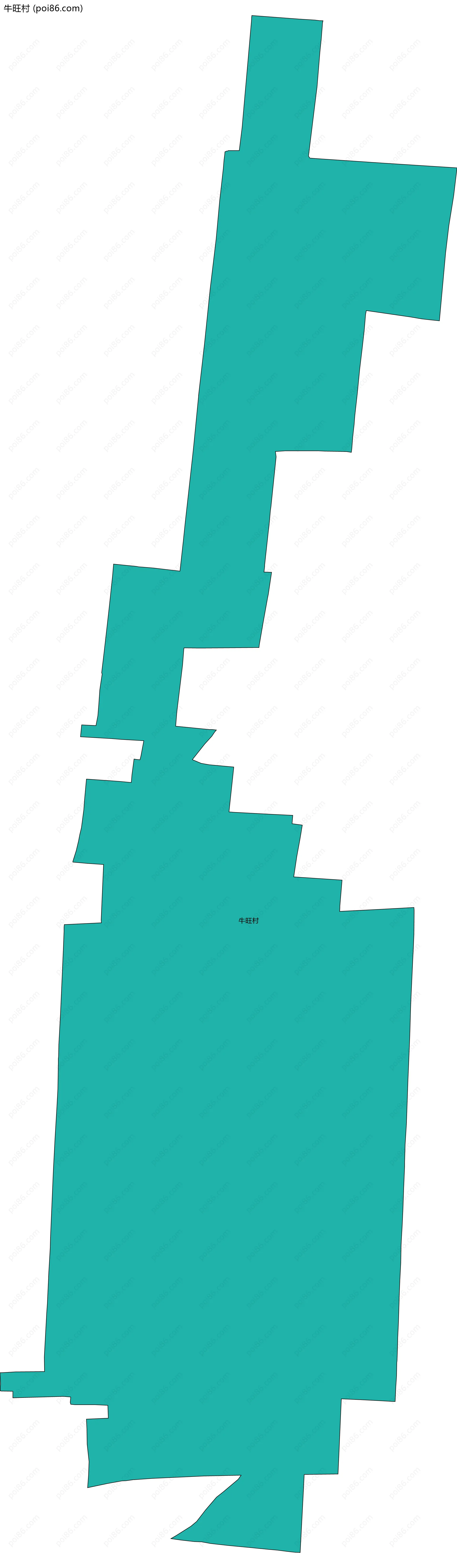 牛旺村边界地图