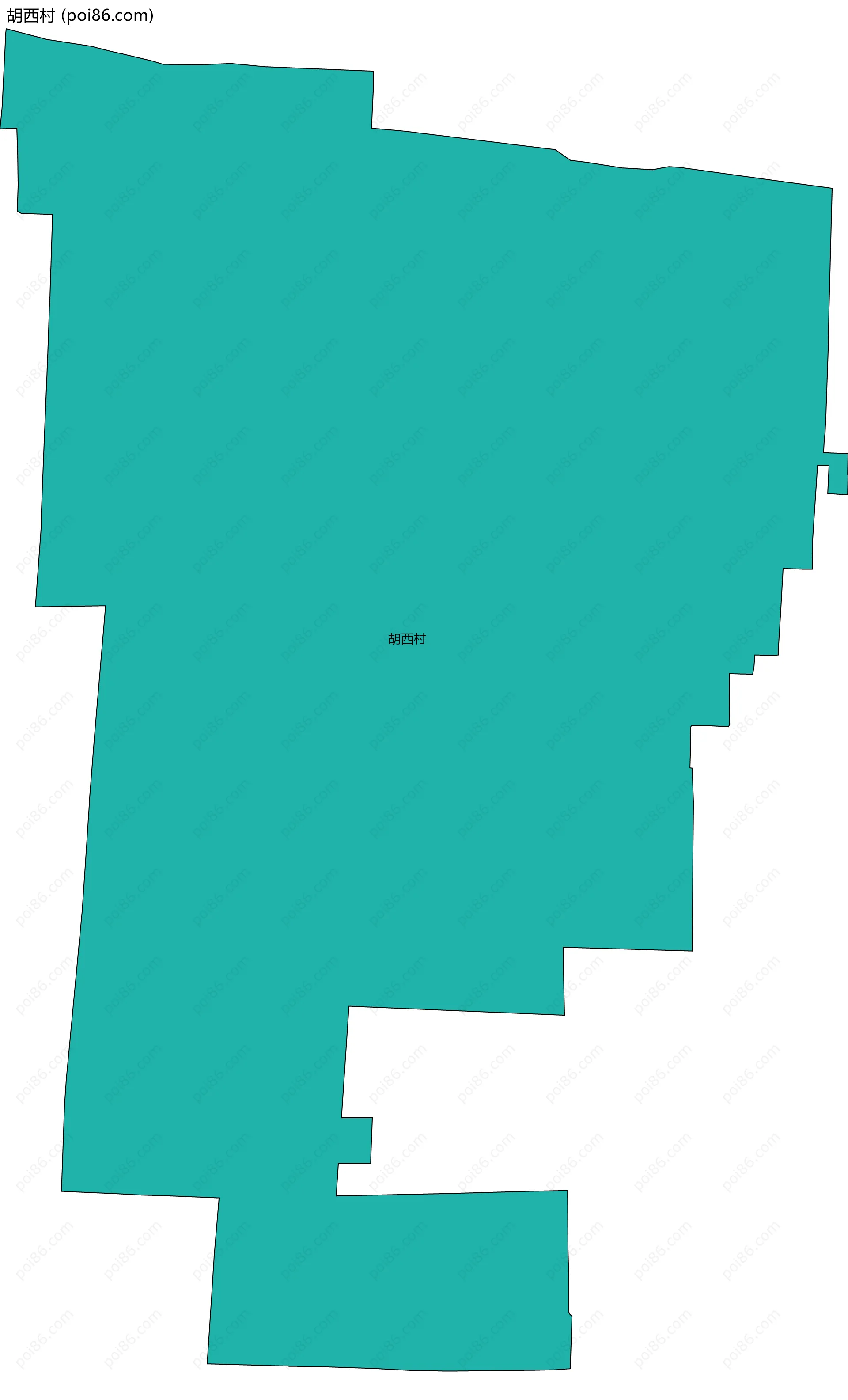胡西村边界地图