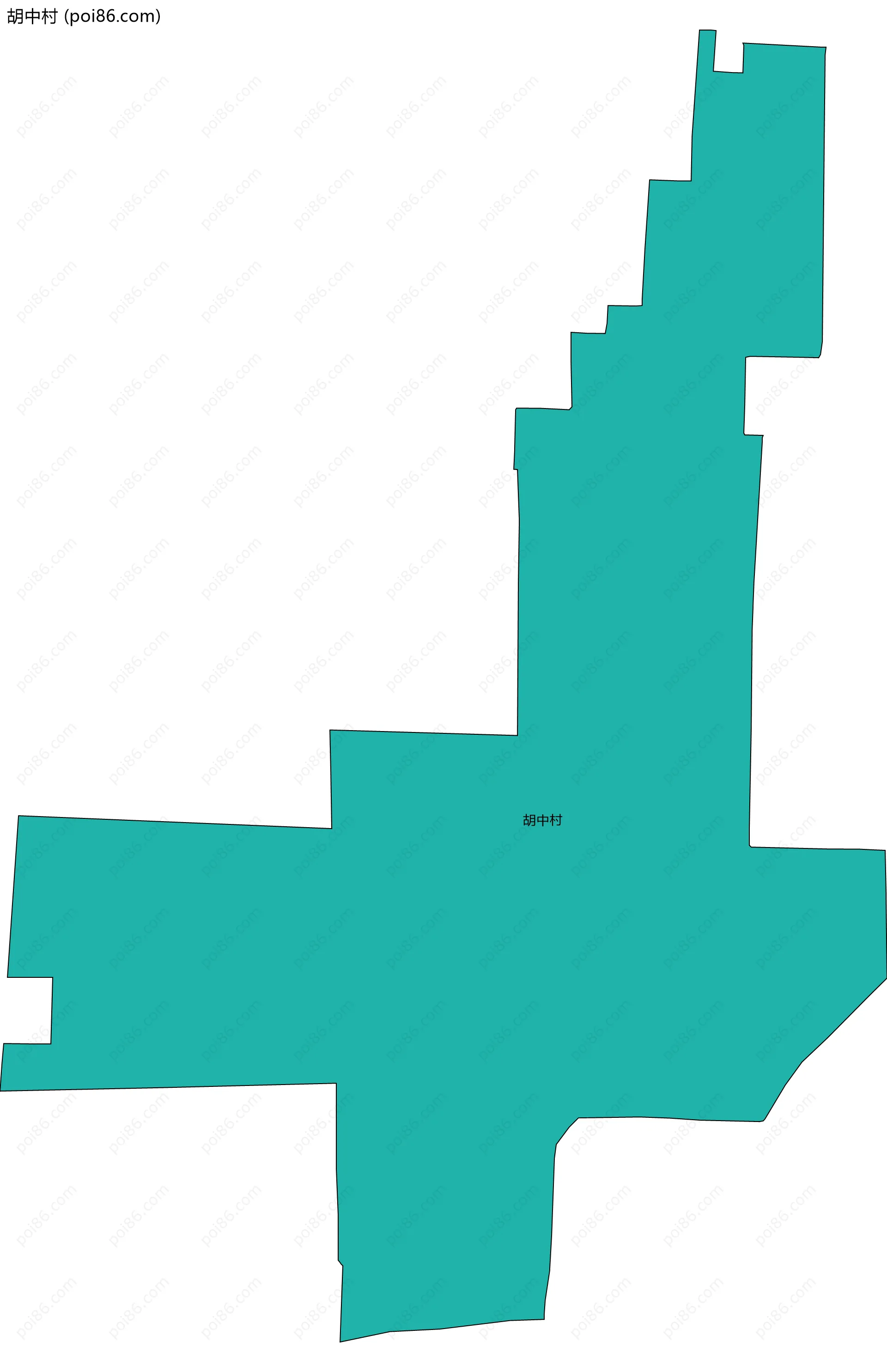 胡中村边界地图