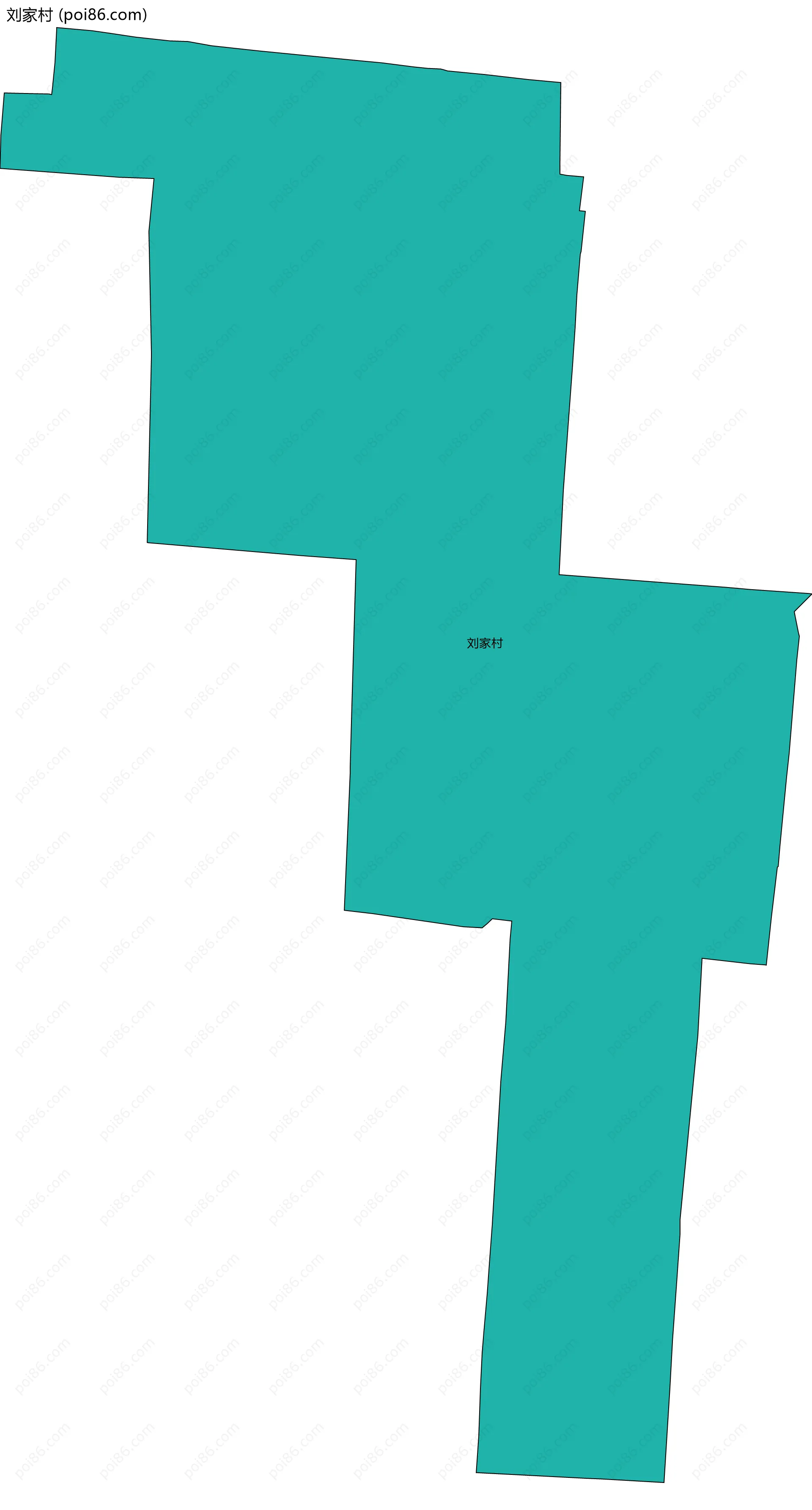 刘家村边界地图