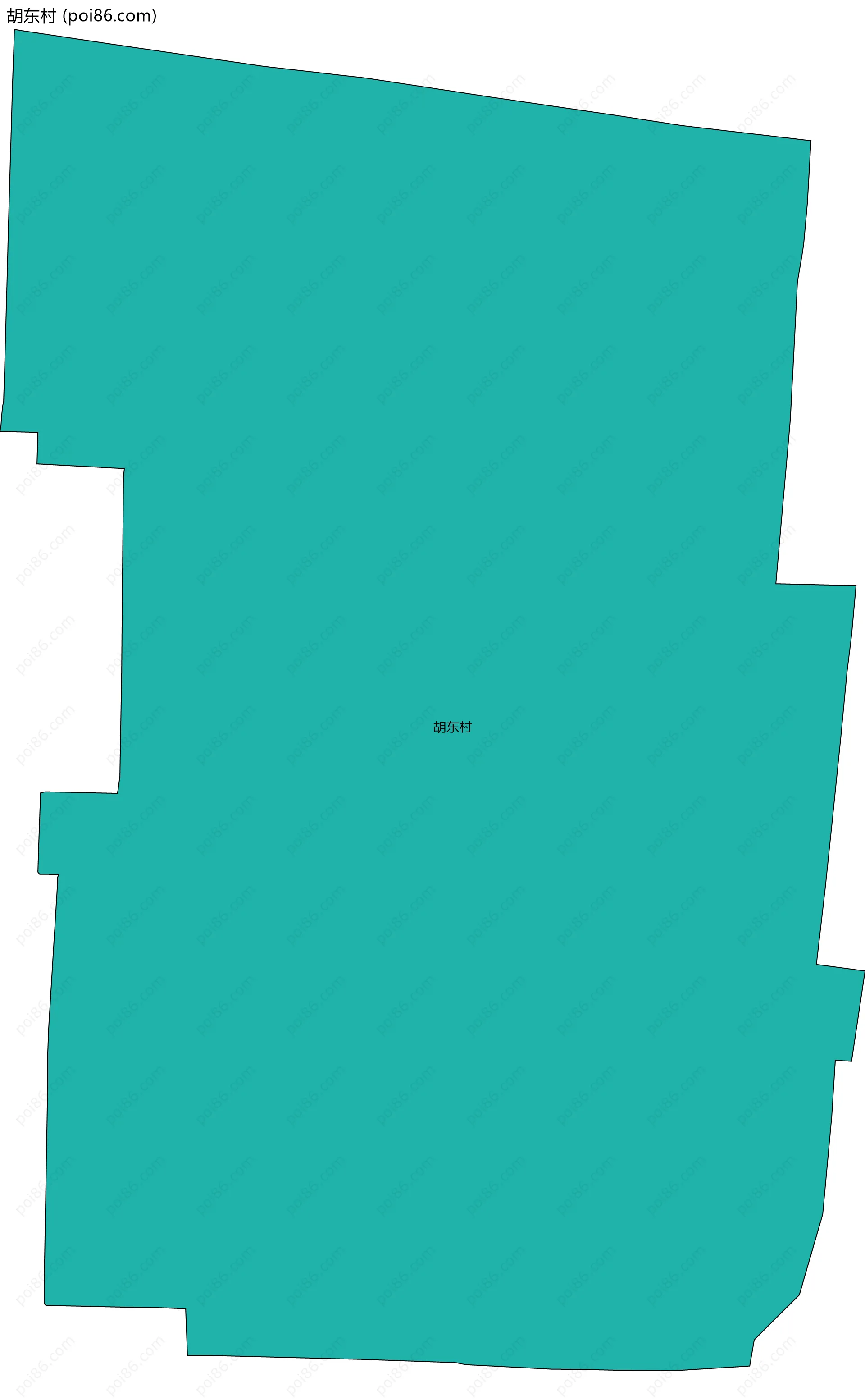 胡东村边界地图