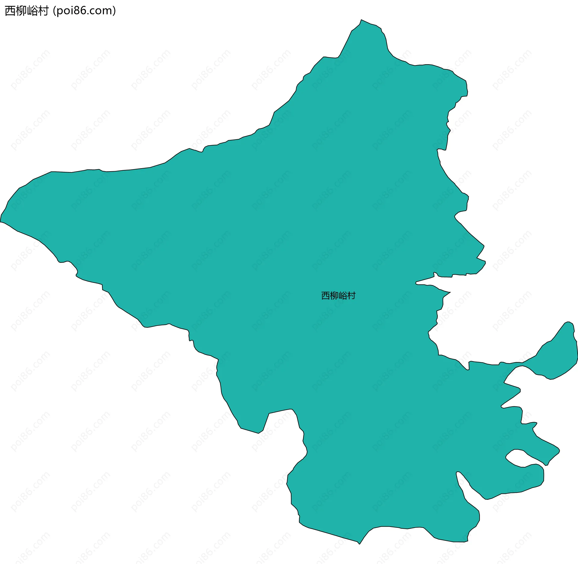 西柳峪村边界地图