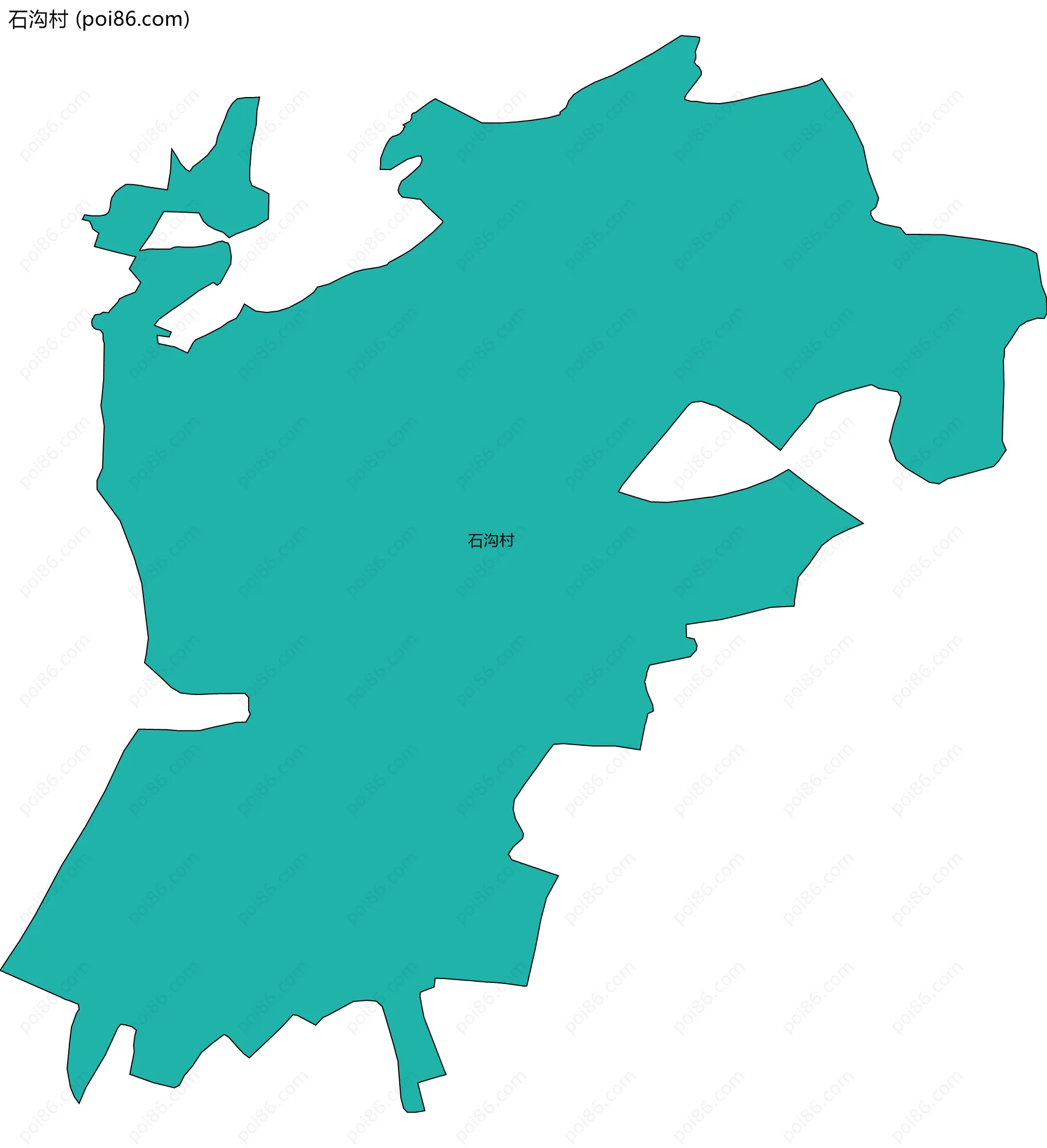 石沟村边界地图