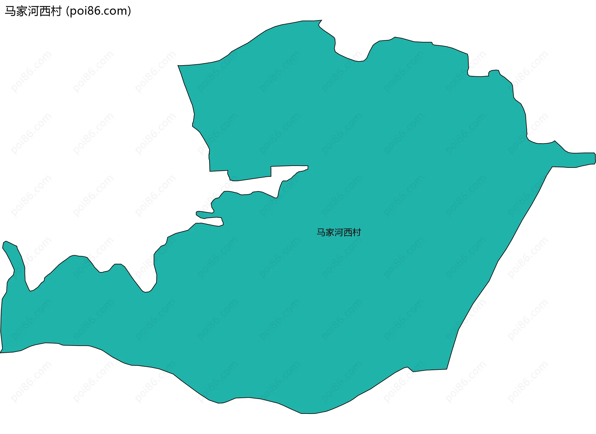 马家河西村边界地图