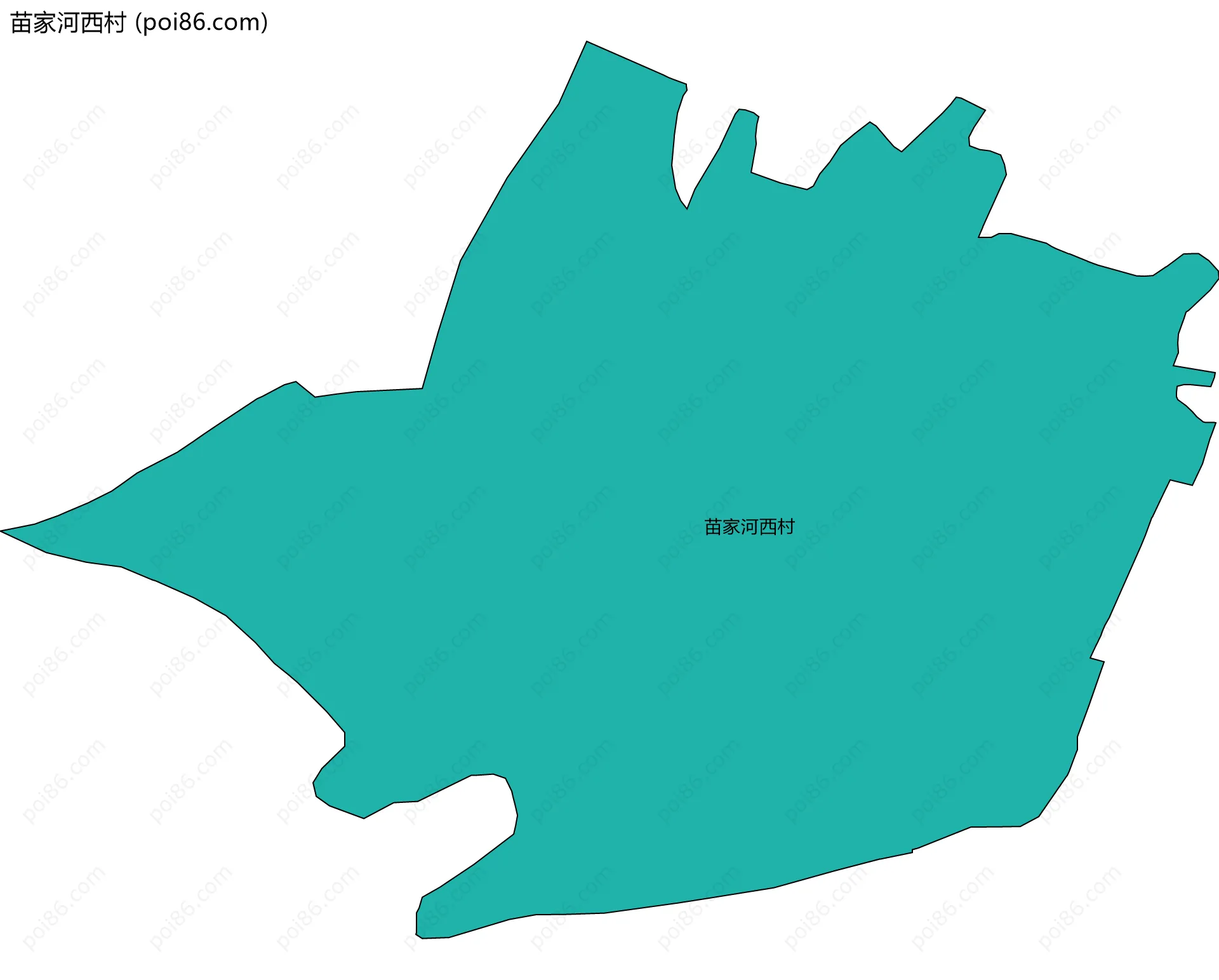 苗家河西村边界地图