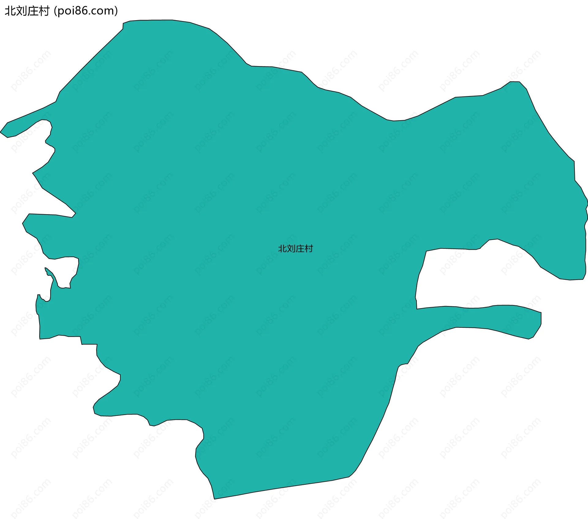 北刘庄村边界地图